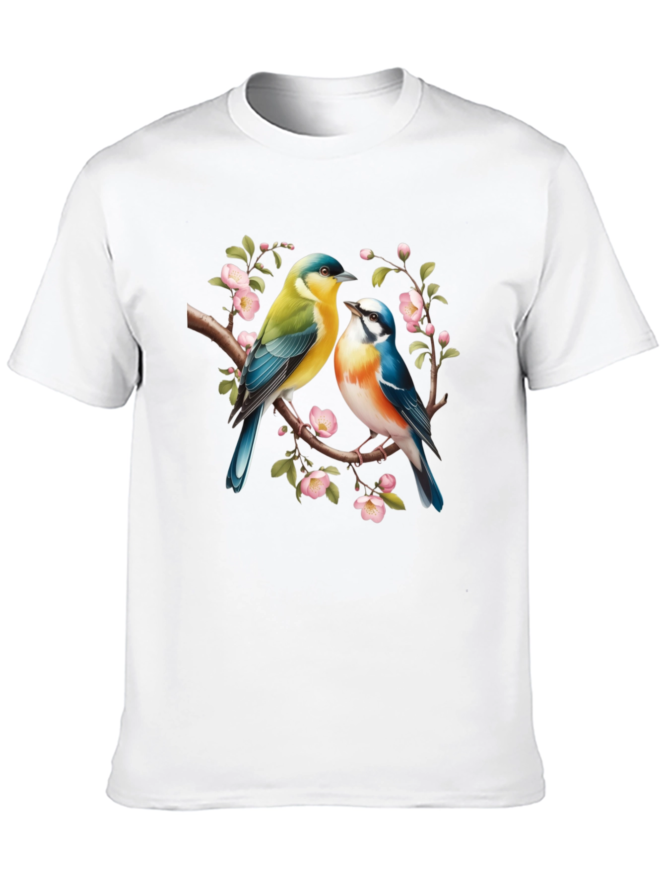 Black Birds On Branch Graphic T-Shirt - Black view 10