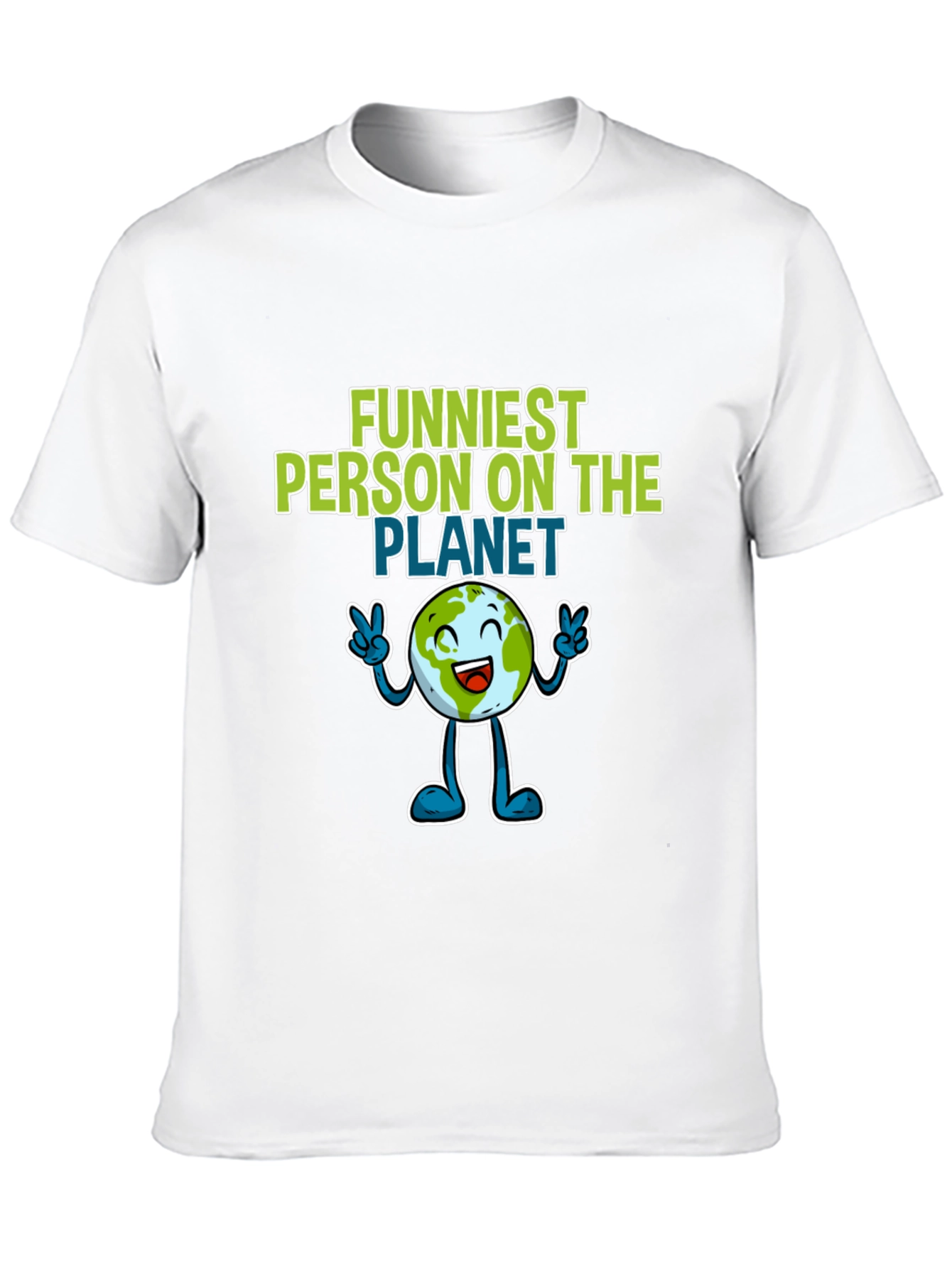 Black Funniest Person on the Planet T-Shirt - Black Crew Neck view 10