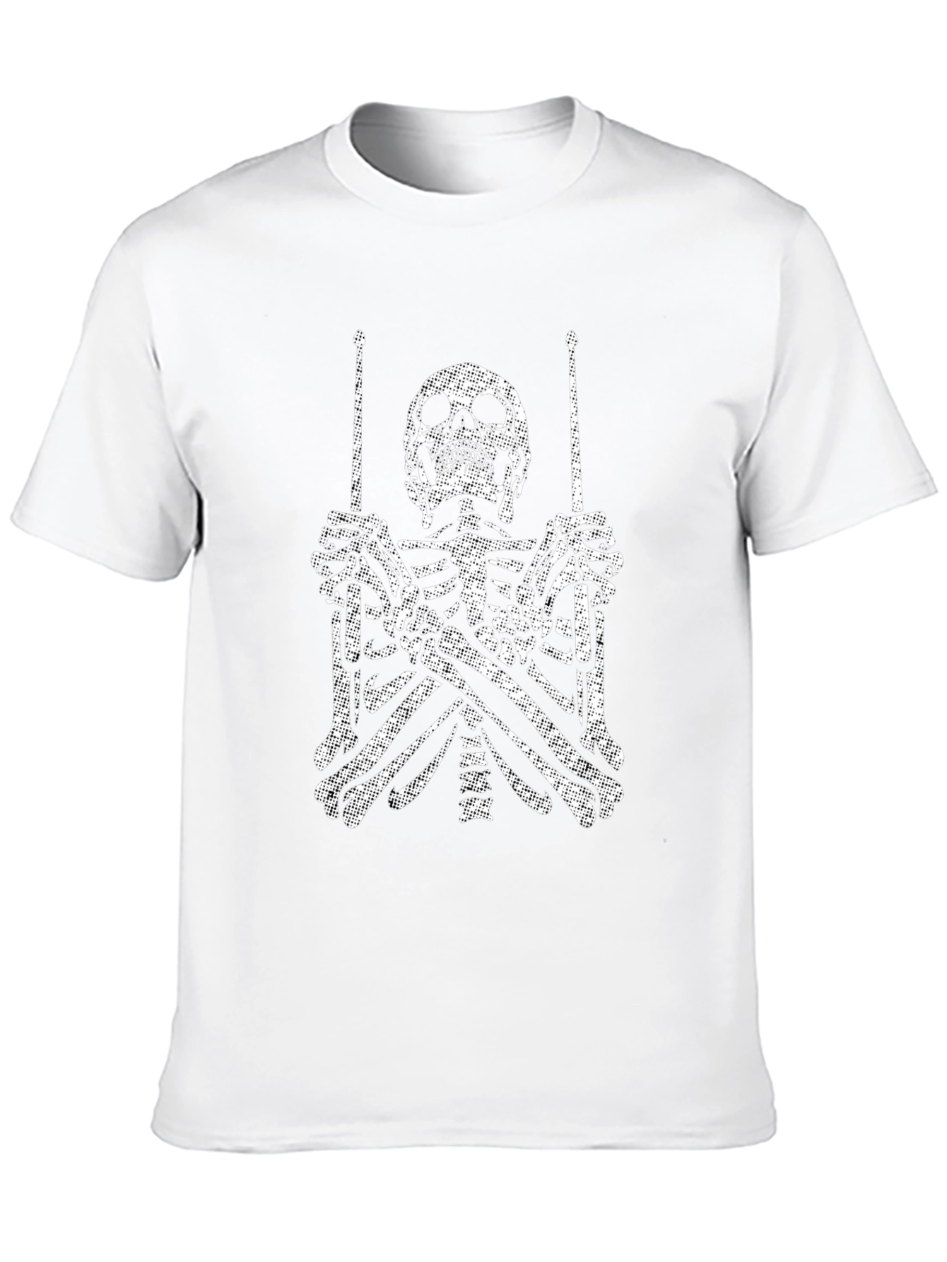 Black Skeleton Drummer Graphic Tee - Rock On! view 10