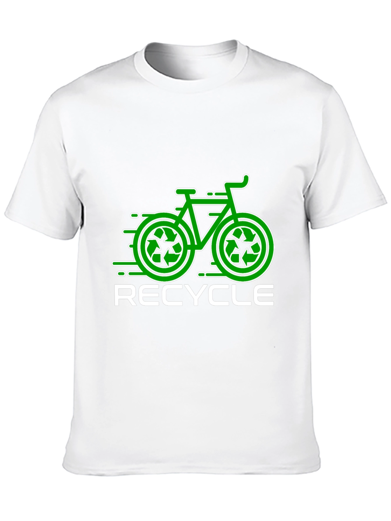 Black Recycle Bike T-Shirt - Eco-Friendly Design view 10