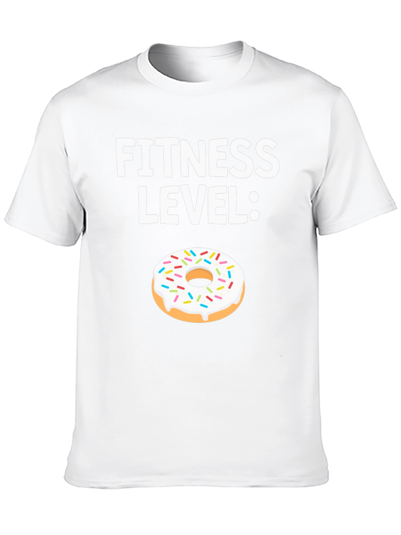 Black Fitness Level Donut Graphic T-Shirt view 10
