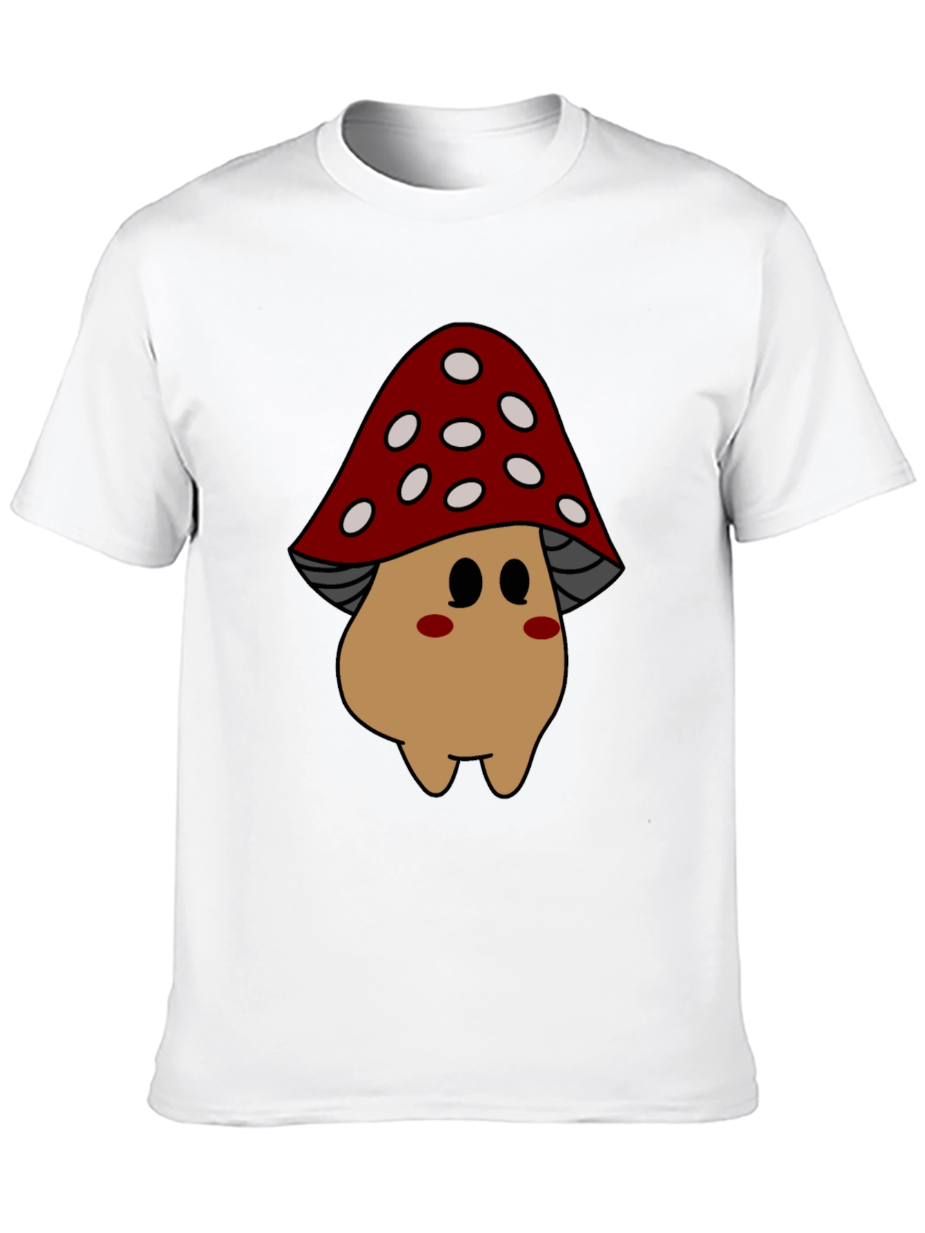 Black Mushroom Cartoon Graphic Tee view 10