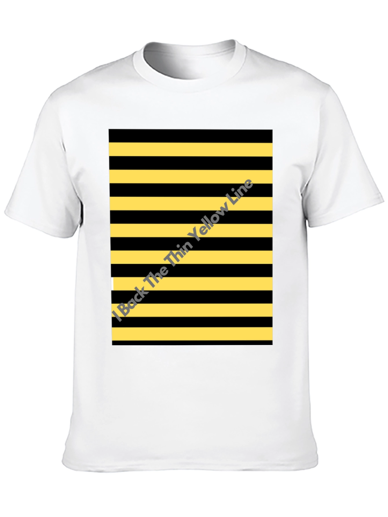 Black Striped Graphic Tee - Black & Yellow Pattern view 10