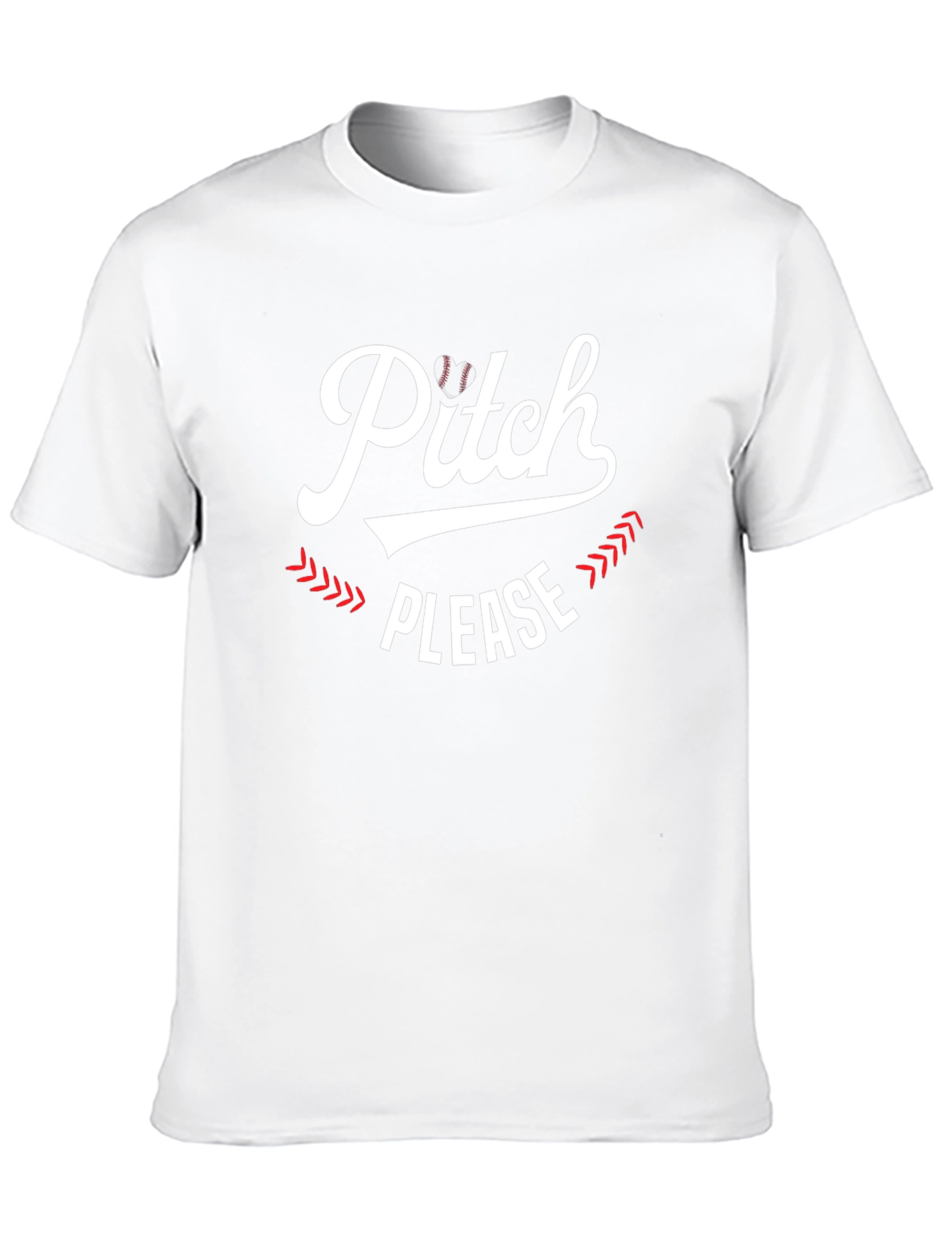 Black Pitch Please Baseball Heart Graphic Tee view 10