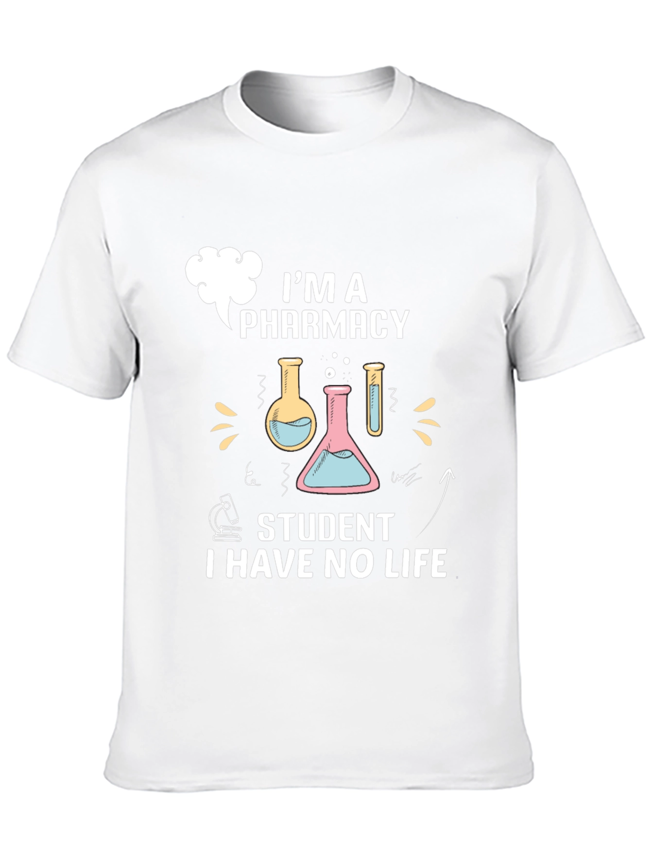 Black Pharmacy Student T-Shirt - No Life Funny Tee view 10