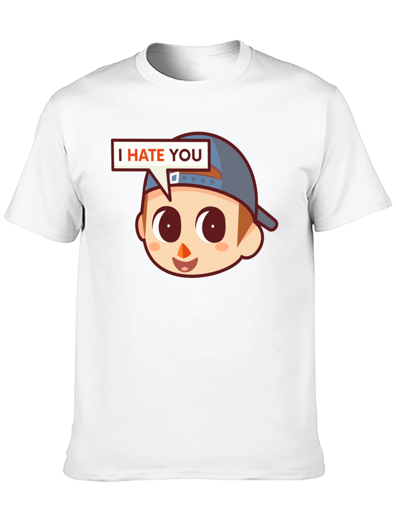 Black I Hate You Graphic Tee - Funny Novelty Shirt view 10