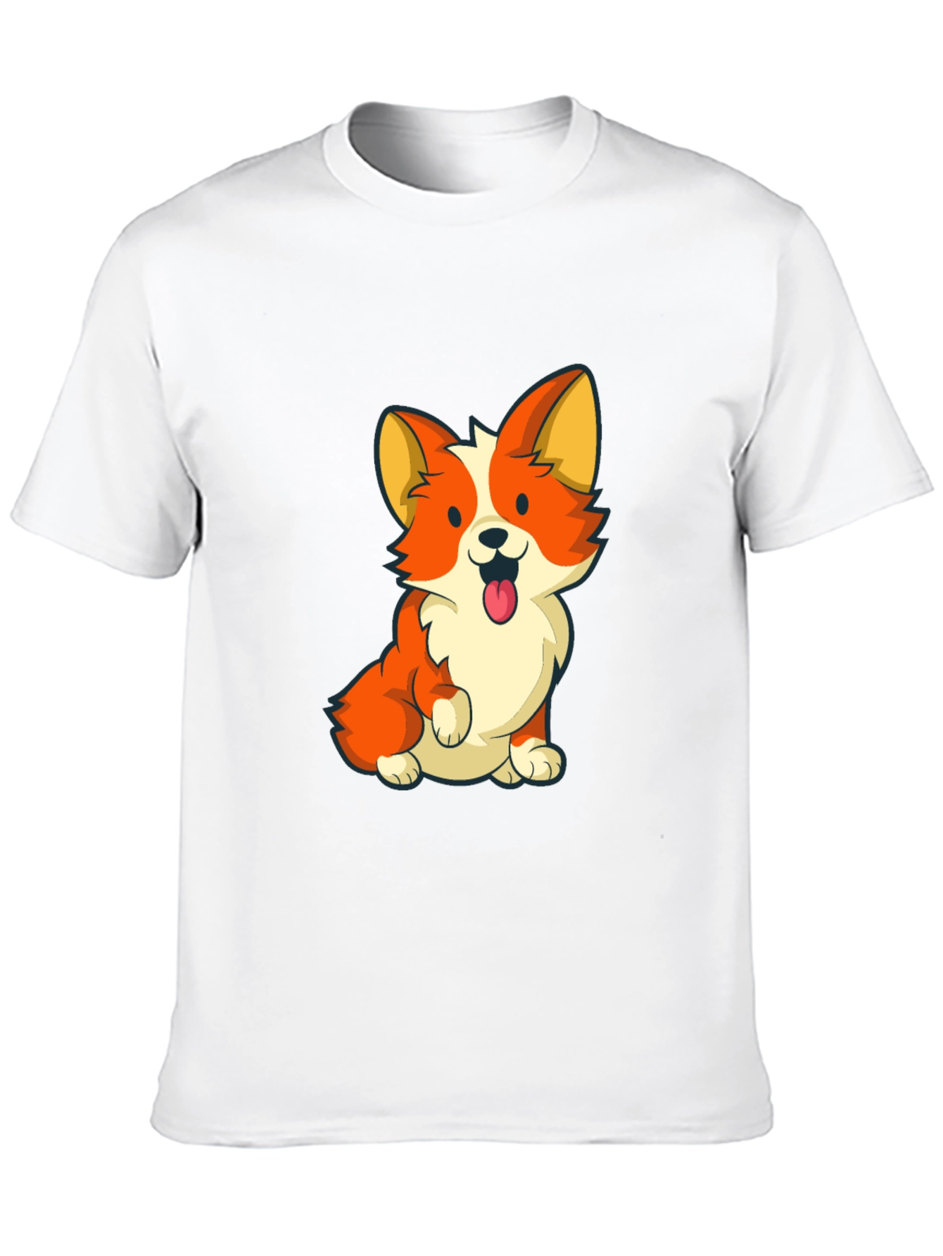 Black Cute Corgi Graphic Tee - Black view 10