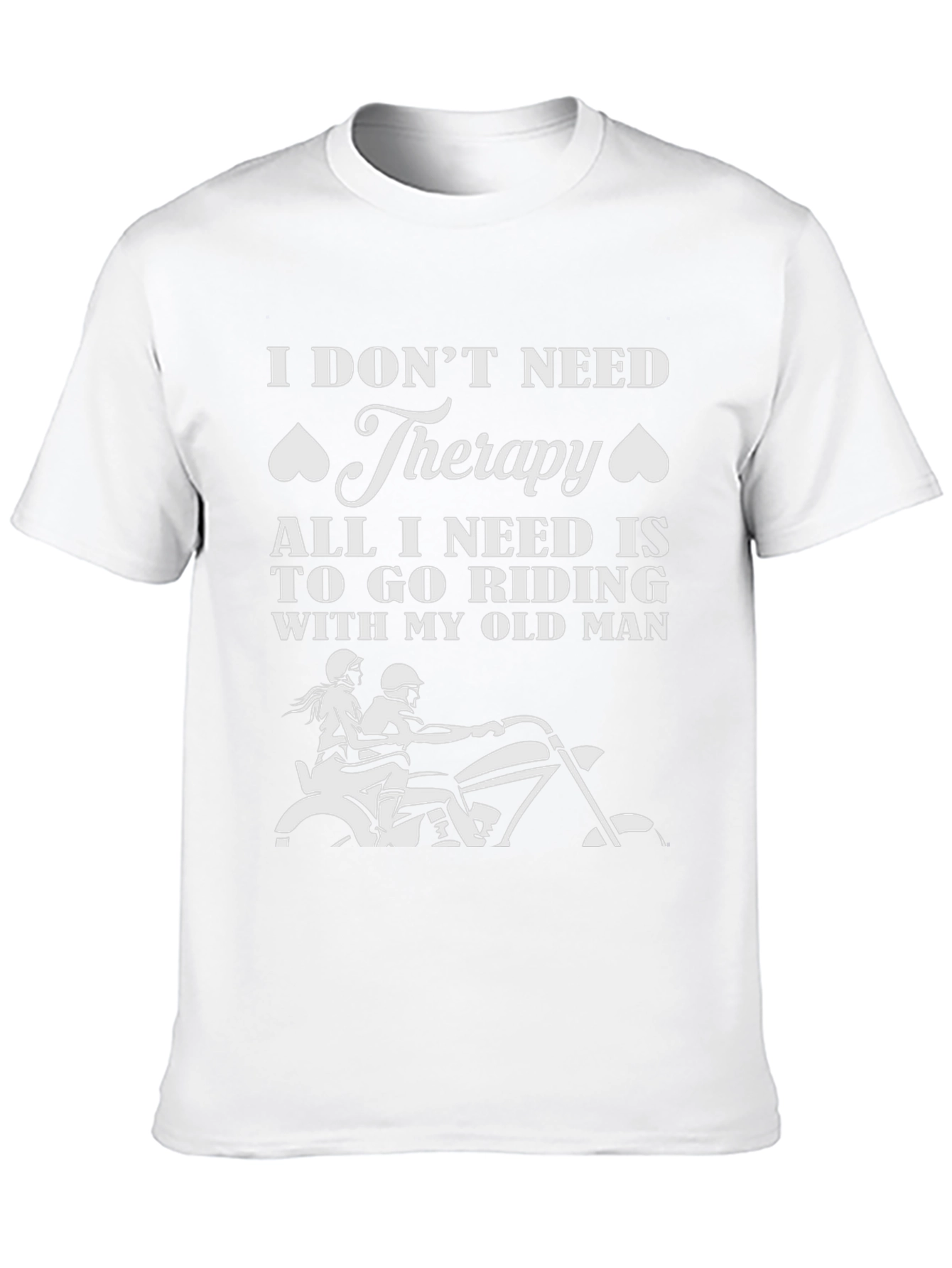 Black Riding Therapy T-Shirt - Motorcycle Old Man Design view 10