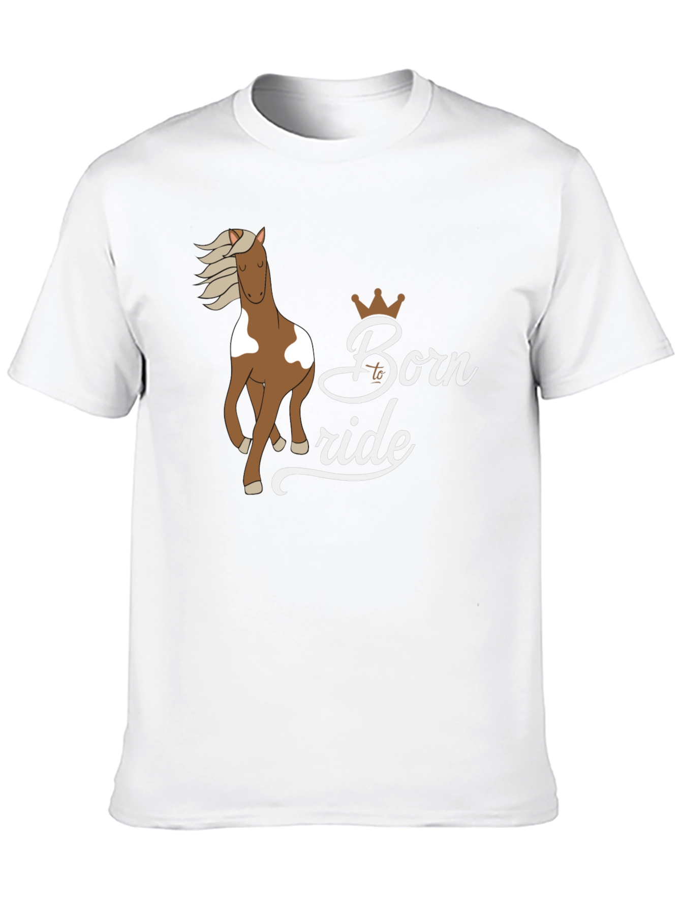 Black Born to Ride Horse T-Shirt view 10