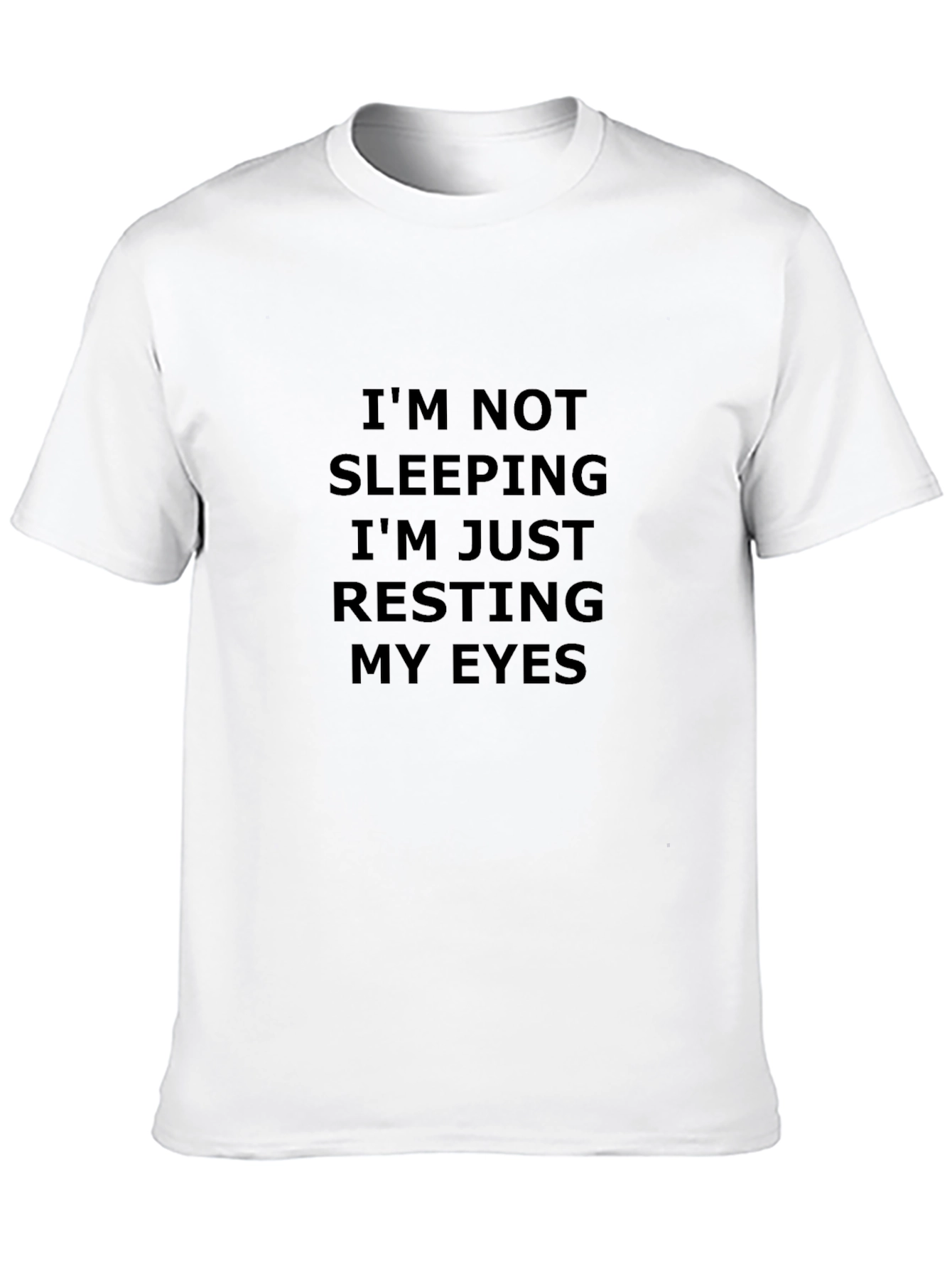 Black Funny "Resting My Eyes" Black T-Shirt view 10