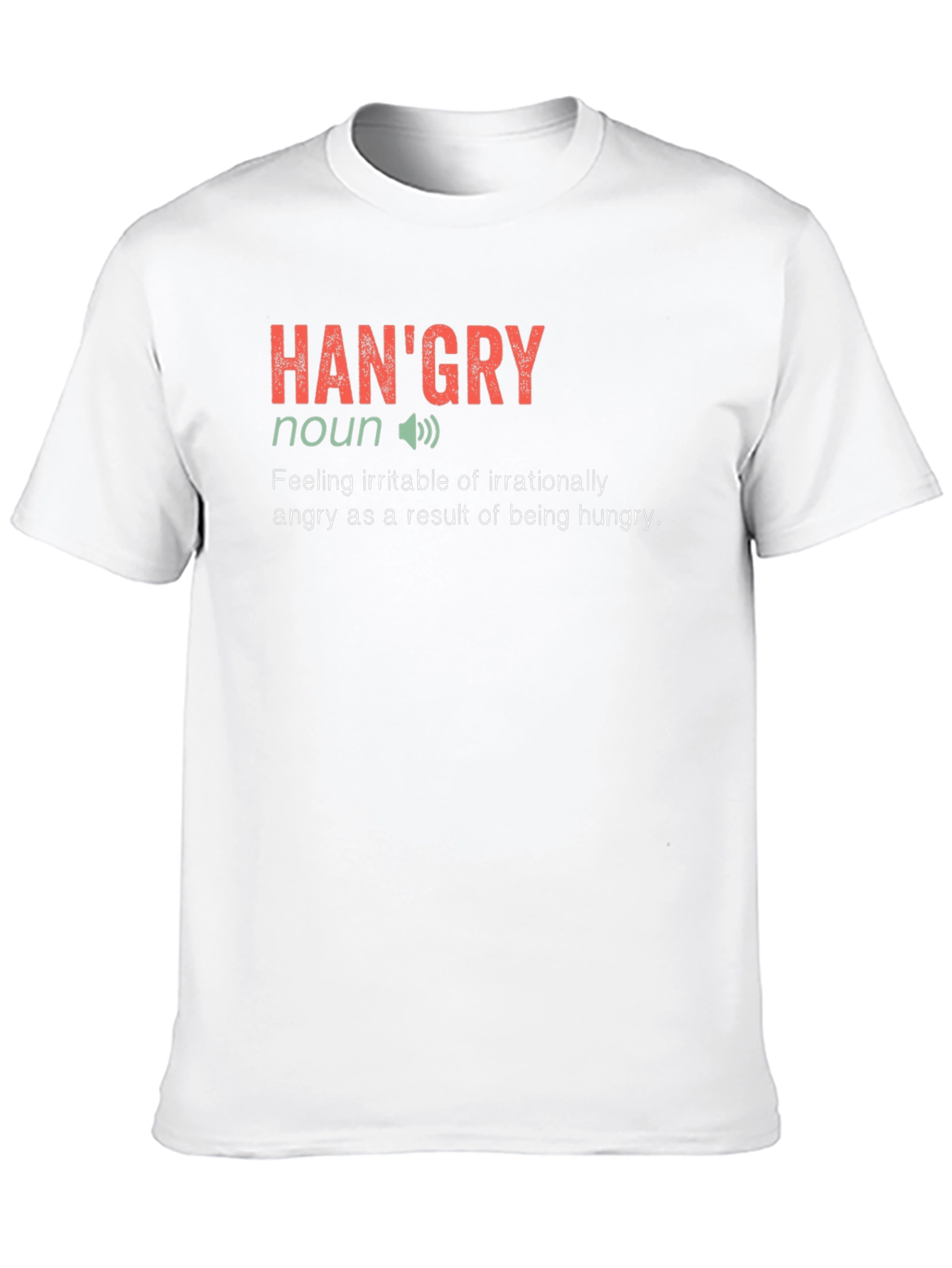 Black Hangry Definition T-Shirt - Funny Hungry Tee view 10