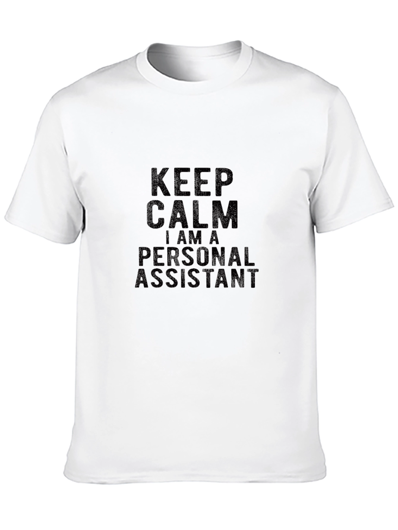Black Keep Calm Personal Assistant T-Shirt - Black view 10