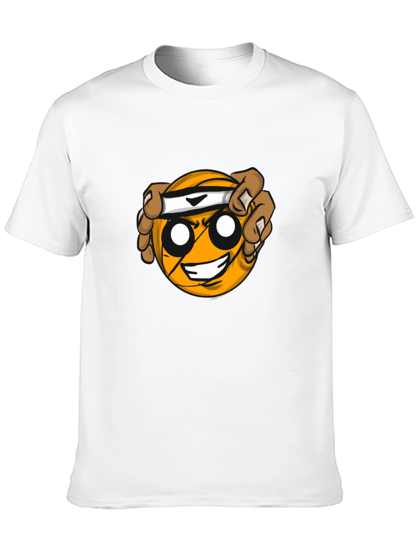 Black Funny Emoji Basketball Graphic Tee - Black view 10