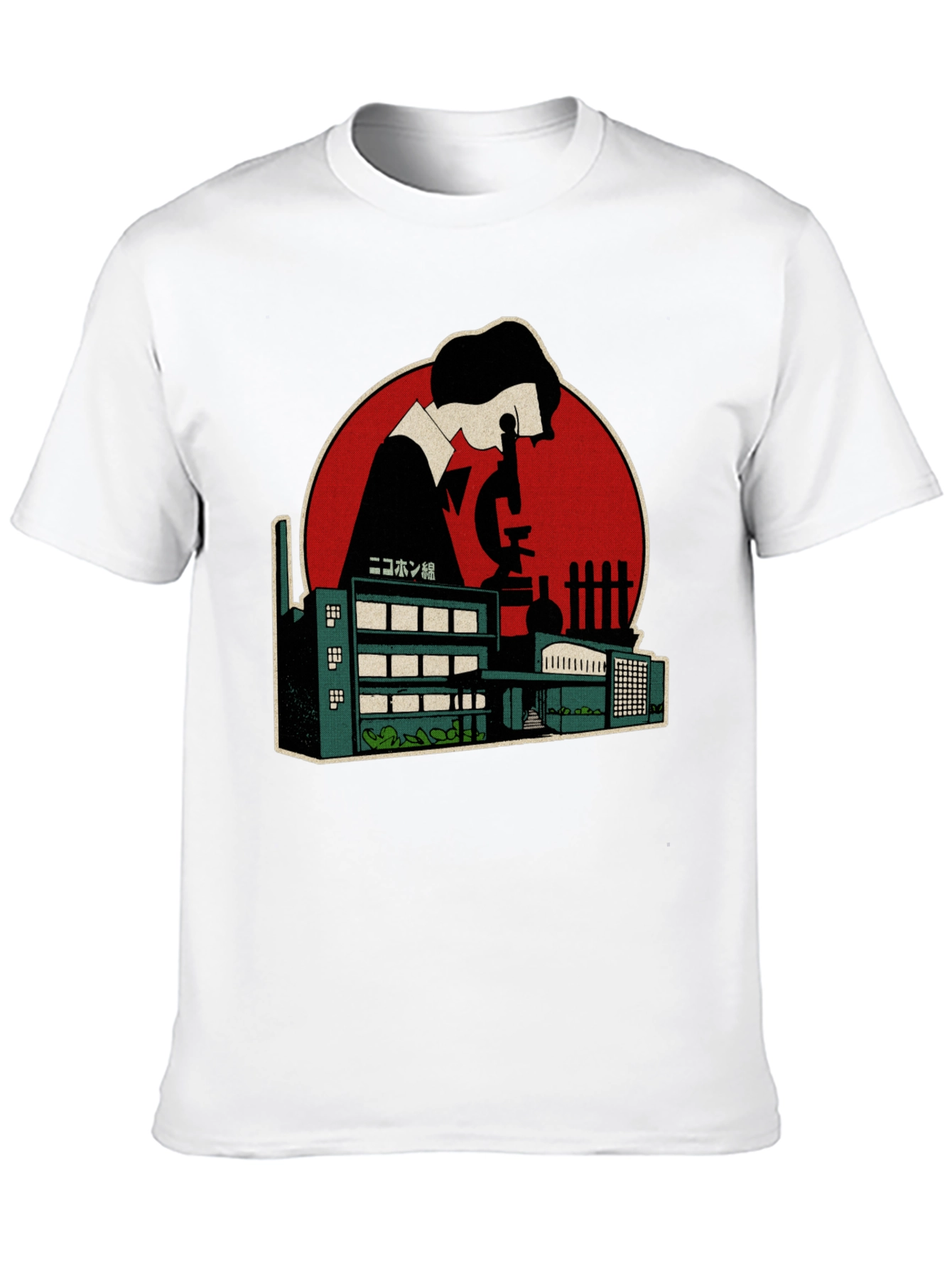 Black Scientist Factory Graphic Tee - Black Cotton Blend view 10