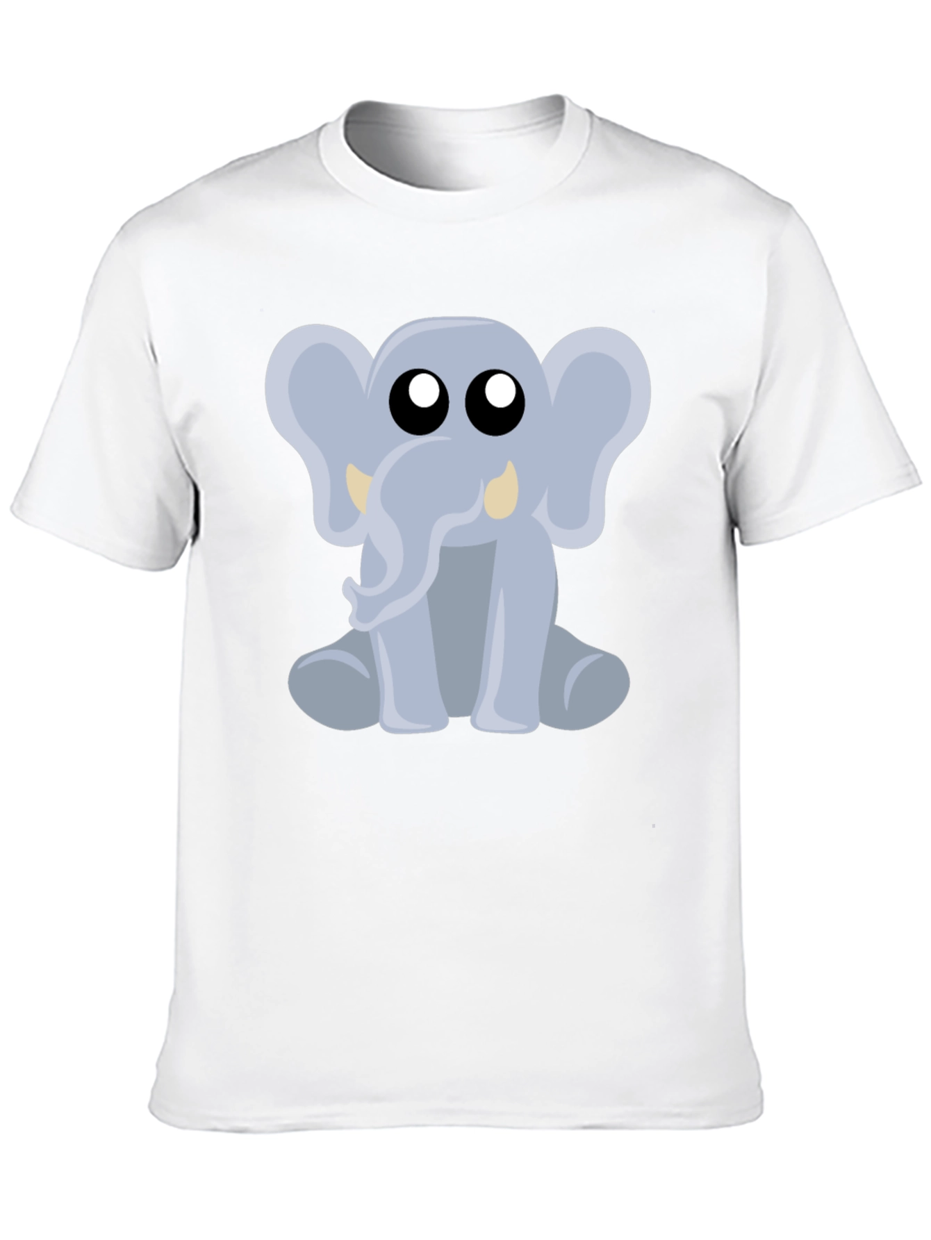 Black Cute Elephant Graphic Tee - Black Cotton Shirt view 10