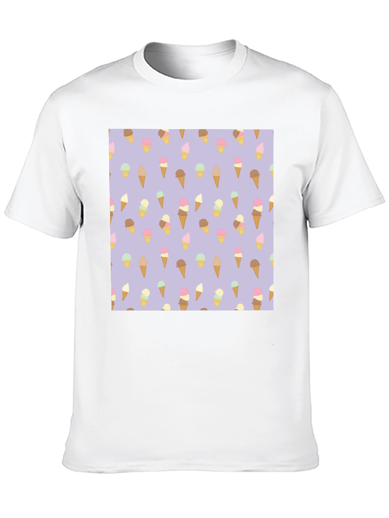Ice Cream Cone Pattern T-Shirt - 10
