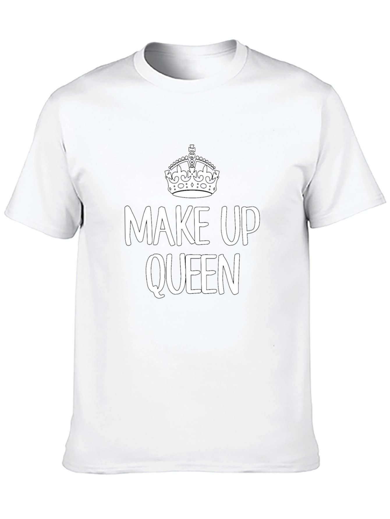 Makeup Queen Graphic Tee - Black Cotton Blend - 10
