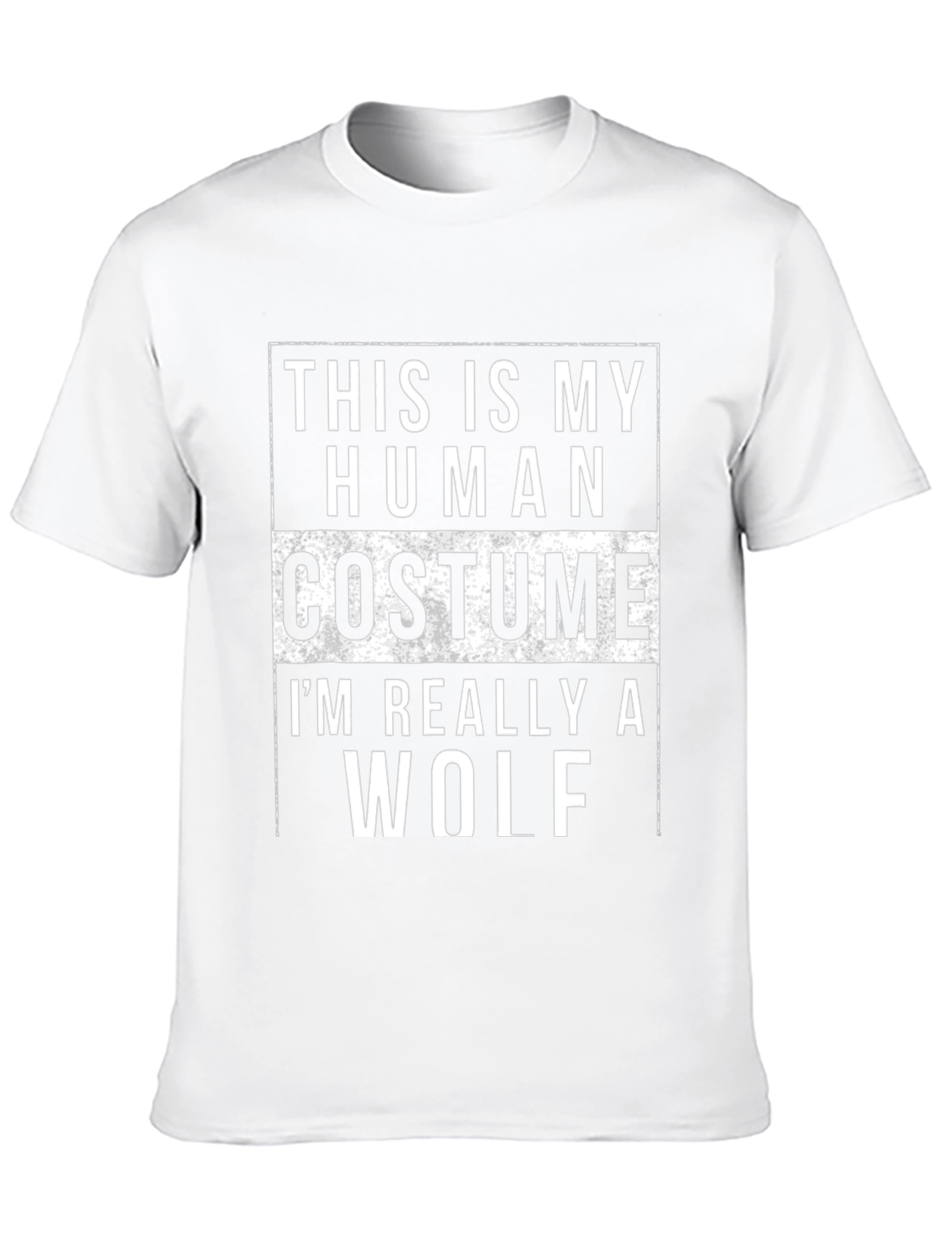 Black Human Costume Wolf T-Shirt - Funny Animal Tee view 10