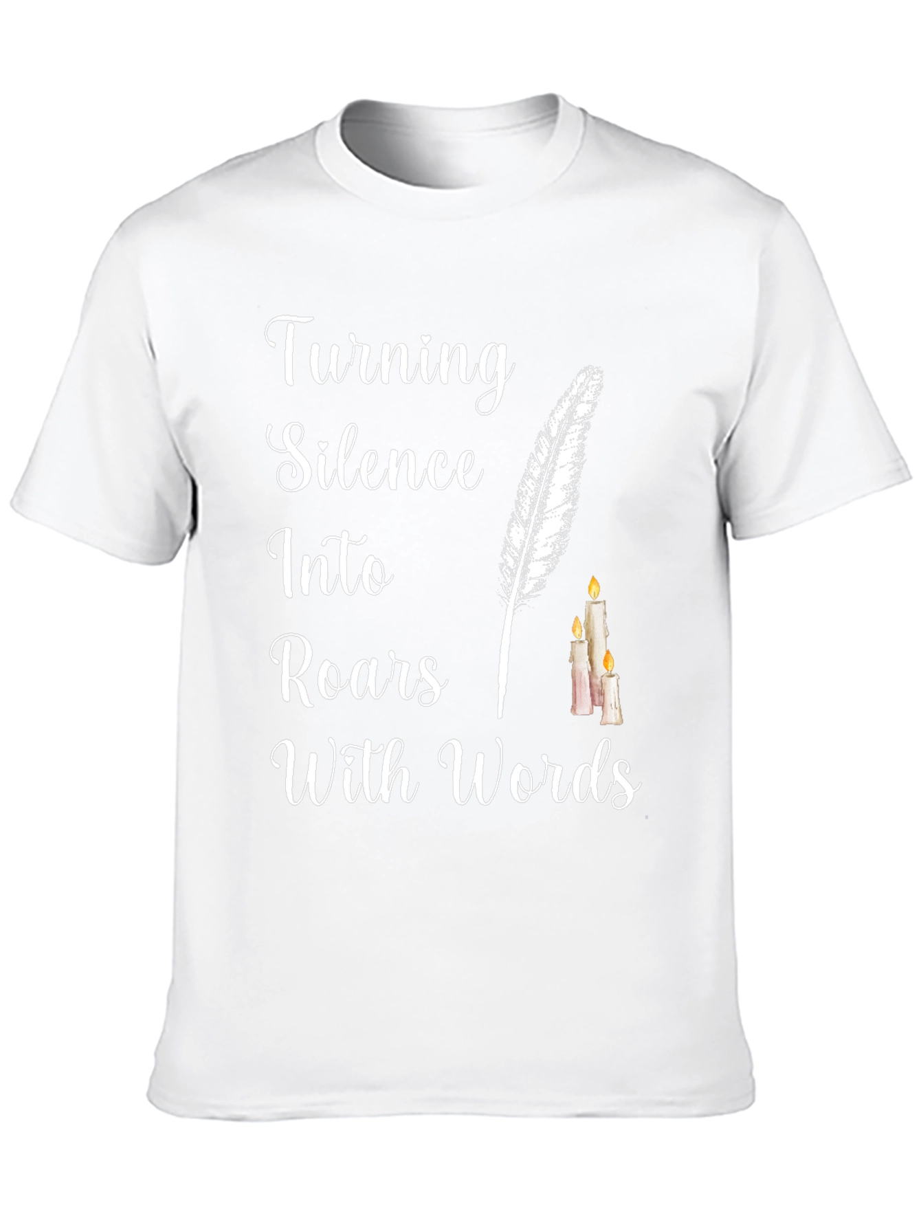 Black Turning Silence into Roars with Words T-Shirt view 10