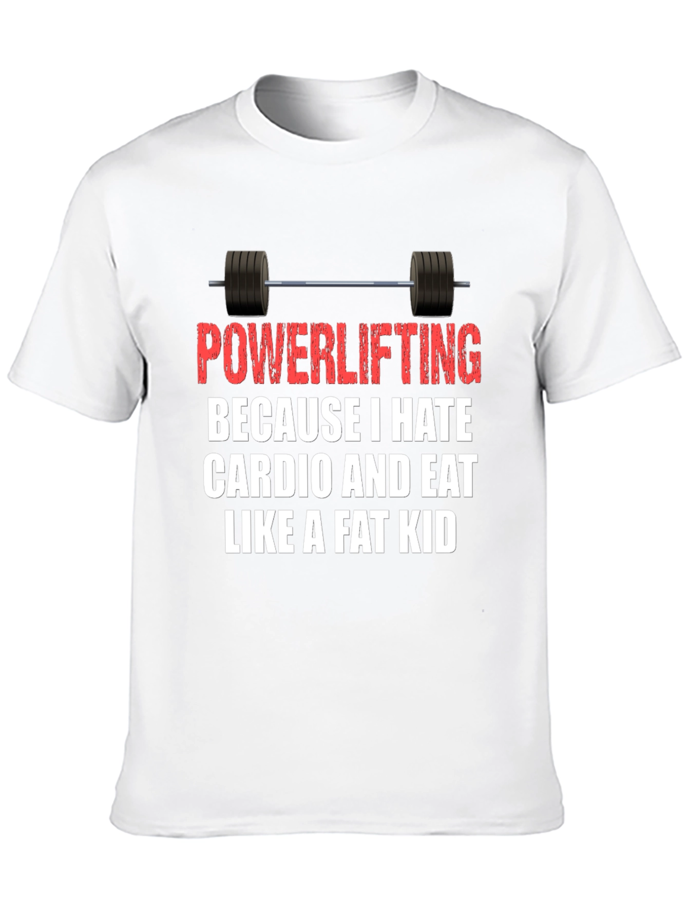 Black Powerlifting Hates Cardio Graphic Tee view 10