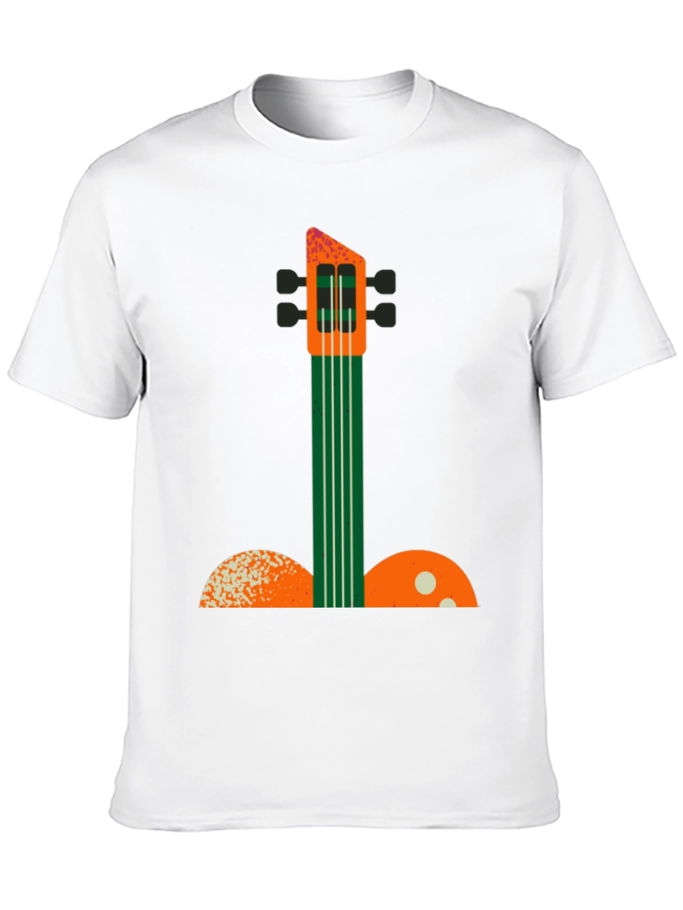 Black Abstract Guitar Graphic Tee view 10