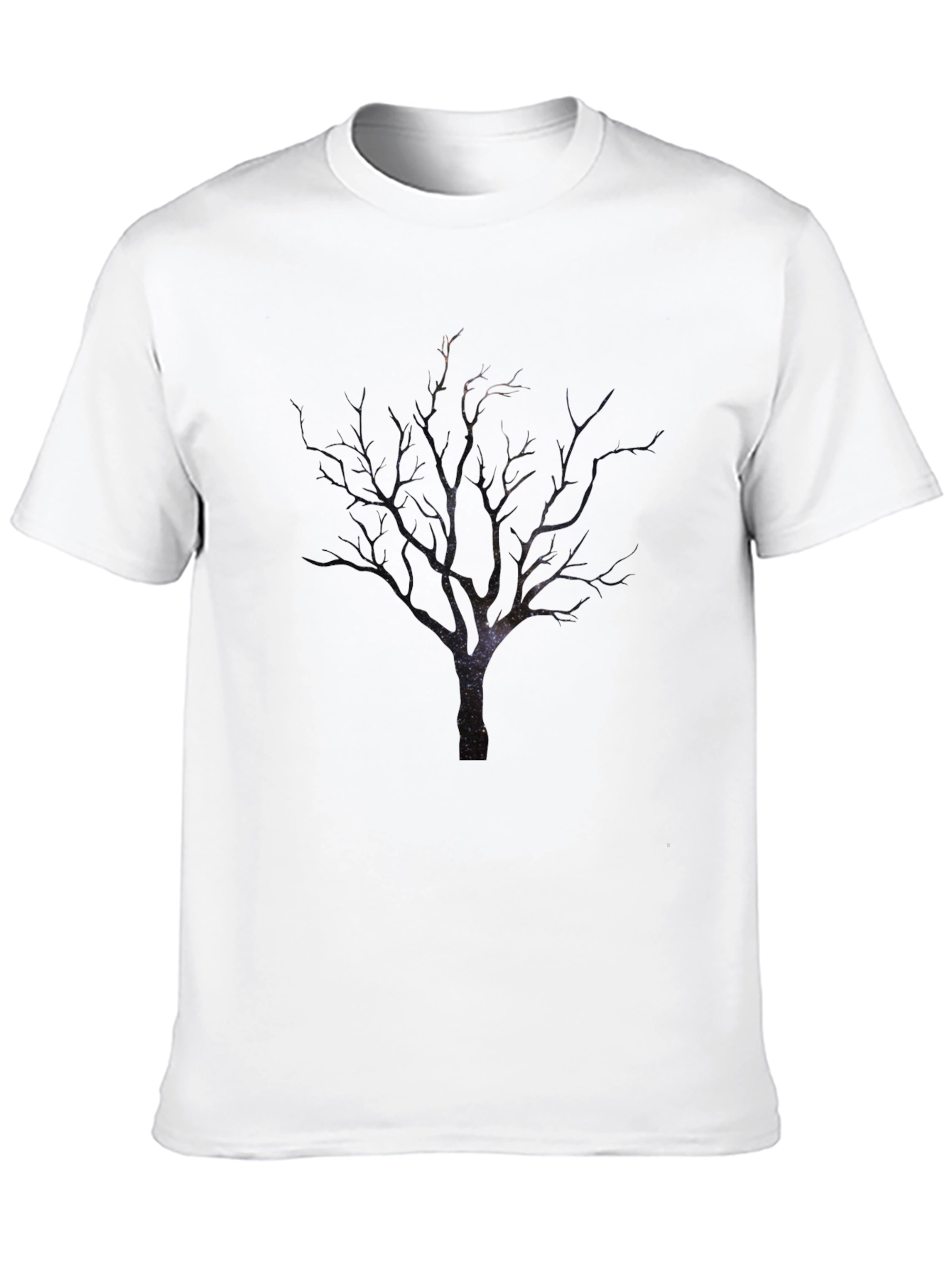 Black Men's Black Tree Print T-Shirt view 10