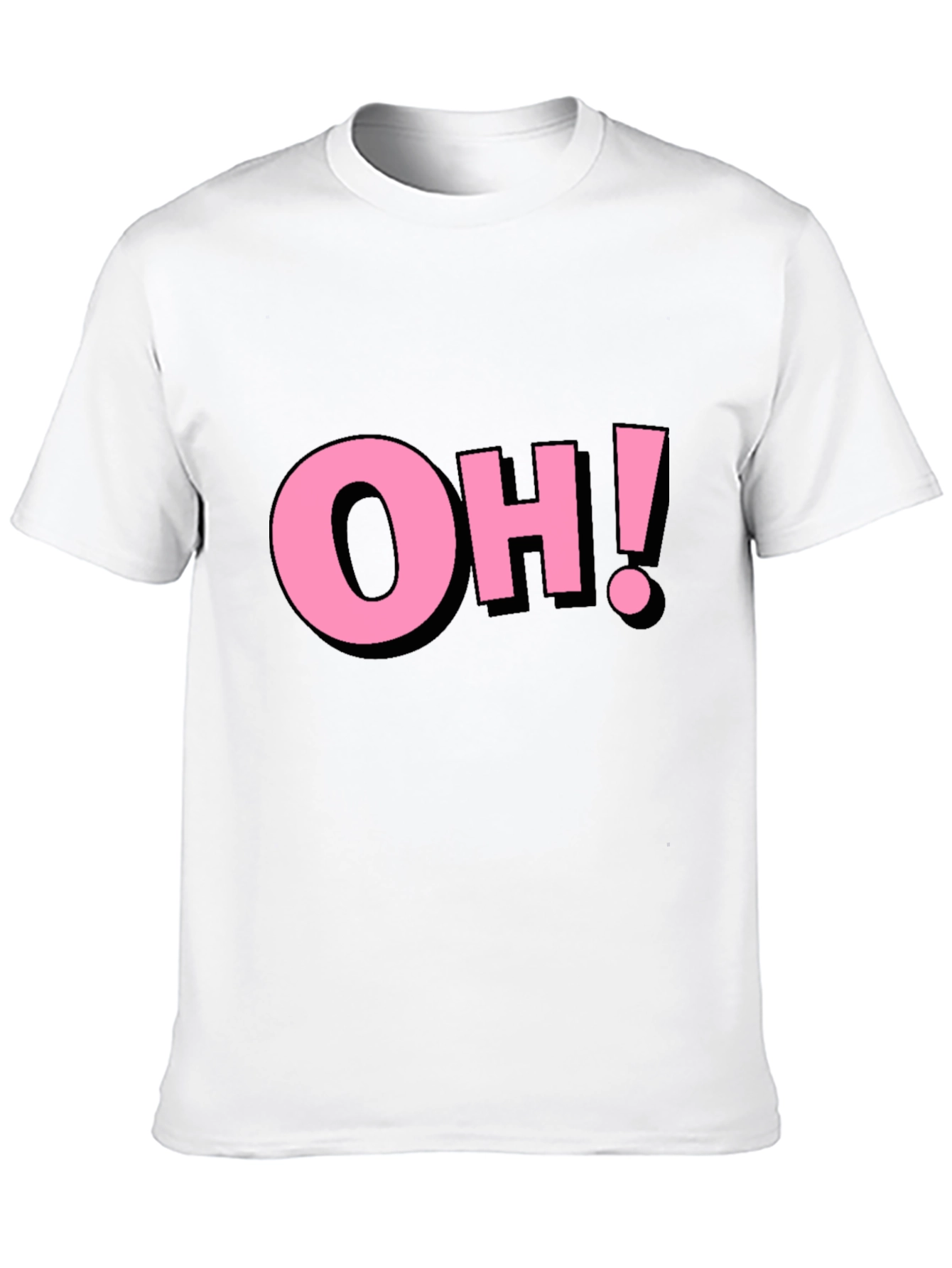 Black Pink "OH!" Graphic Black Cotton T-Shirt view 10
