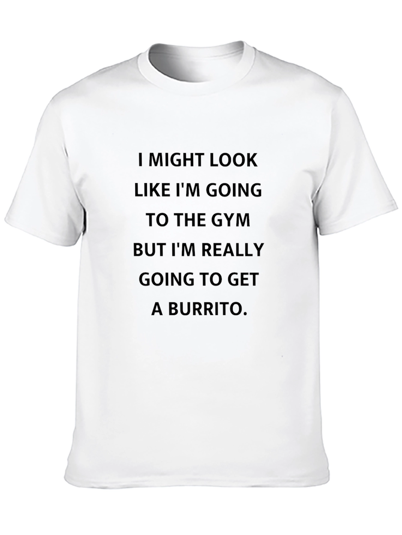Black Funny Gym vs Burrito Men's T-Shirt view 10