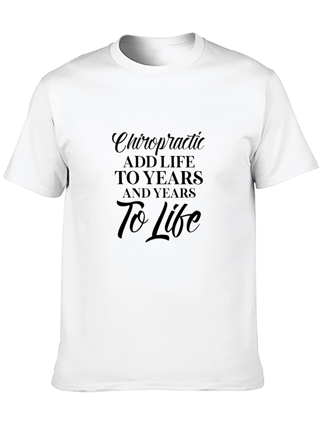 Black Chiropractic Add Life T-Shirt view 10