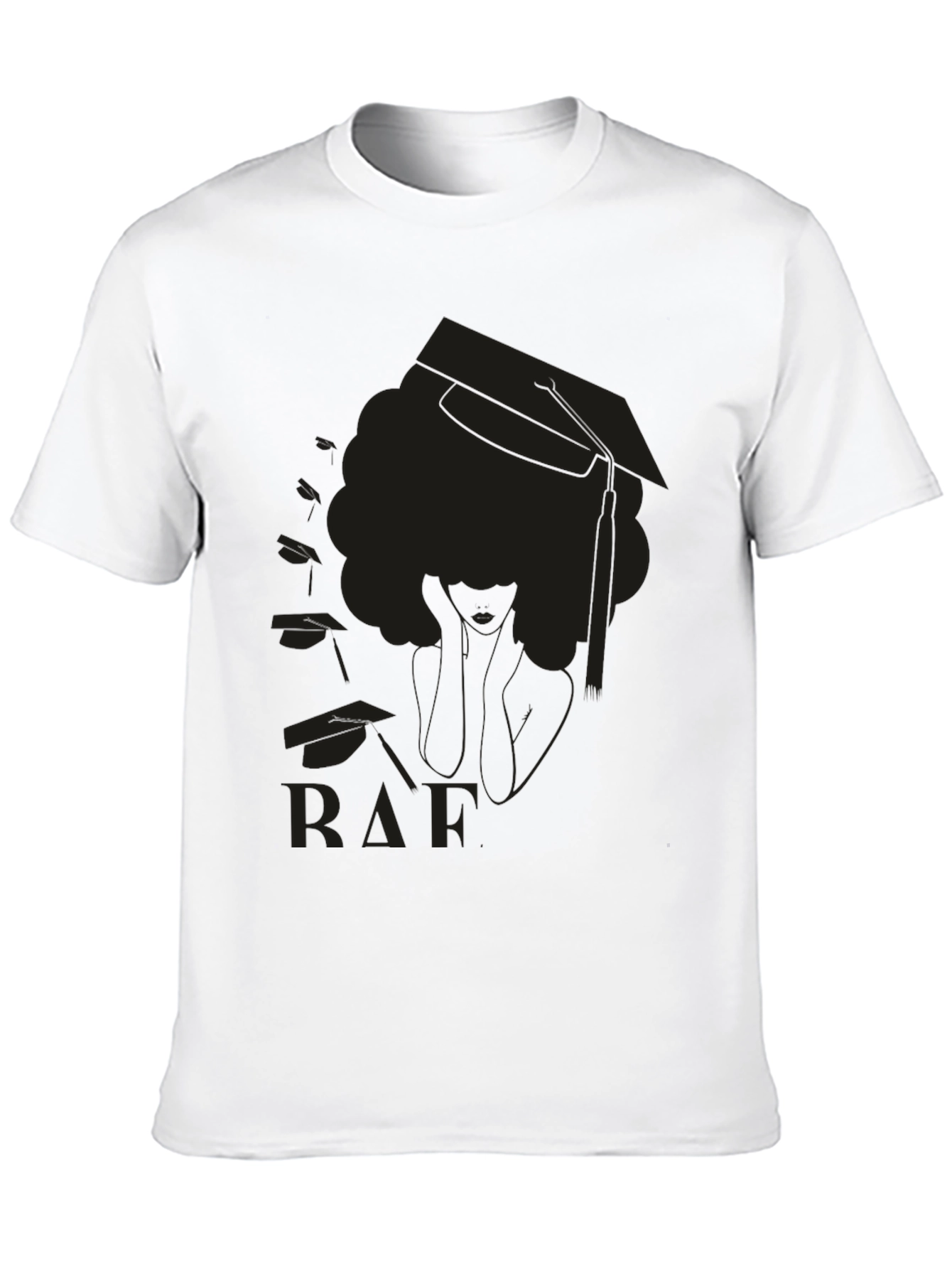 Black Graduation Afro T-Shirt - Black view 10