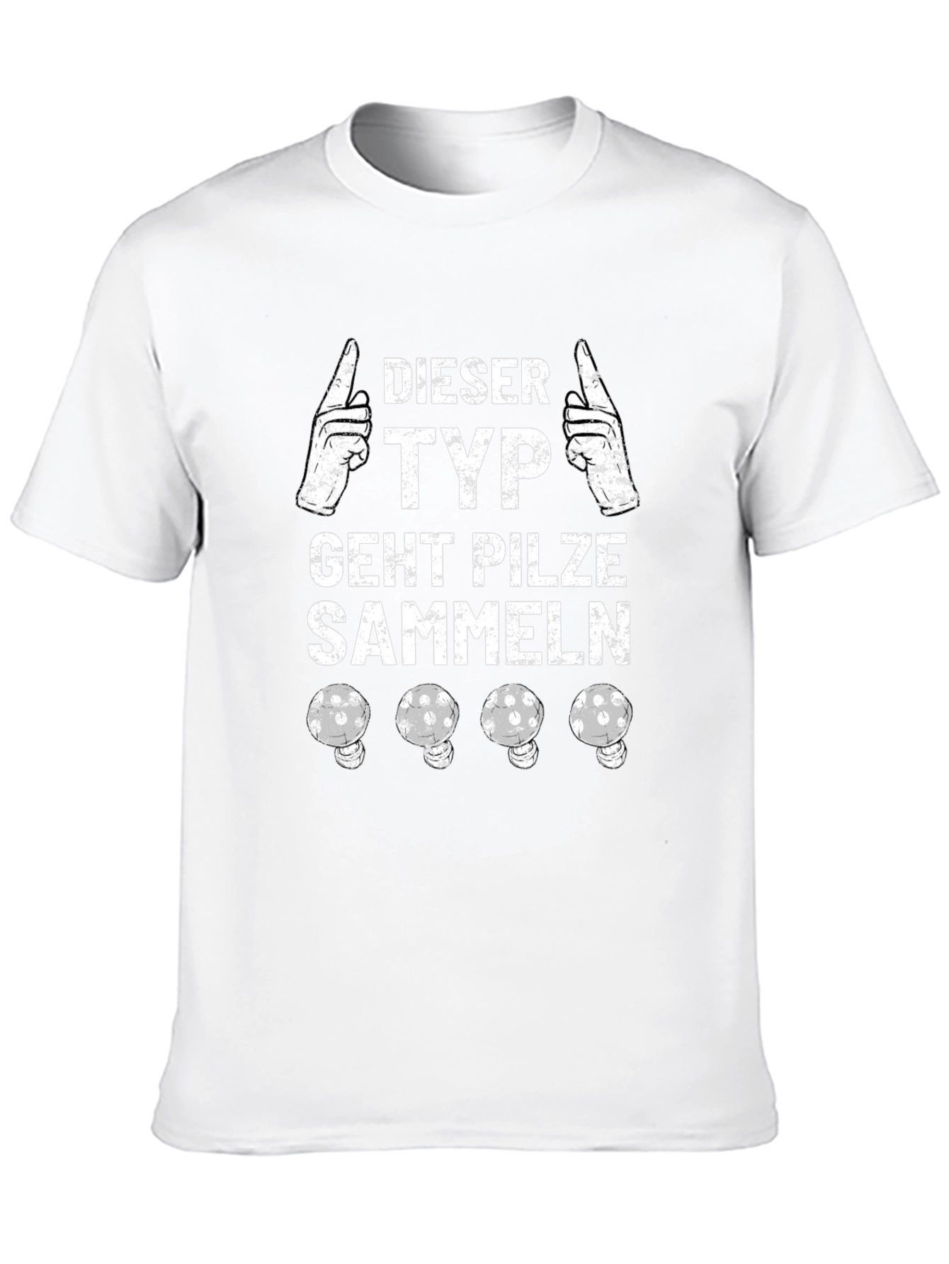 Black Funny German Mushroom Hunter T-Shirt view 10