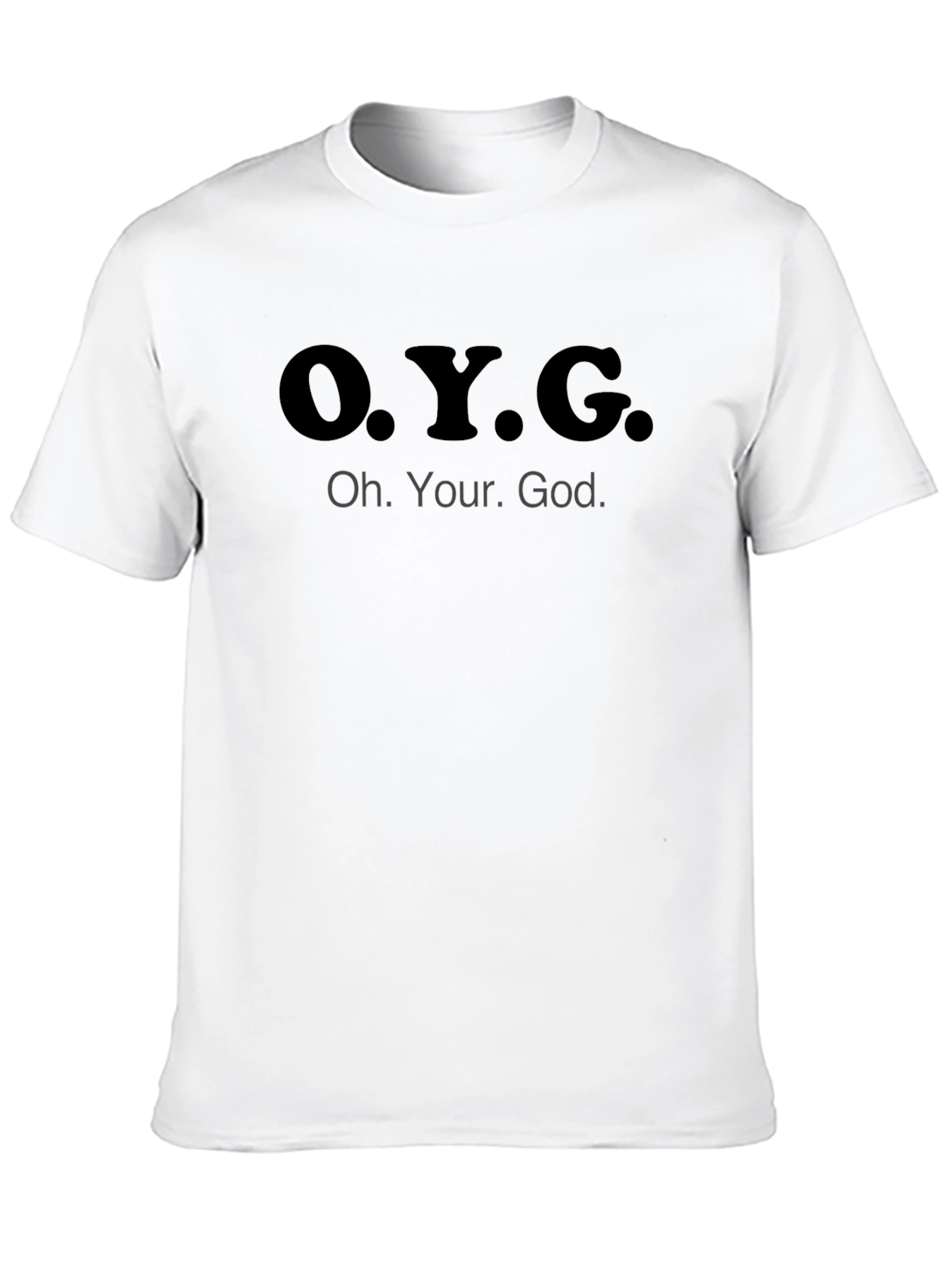 Black O.Y.G. - Oh, Your, God. Graphic Print T-Shirt view 10