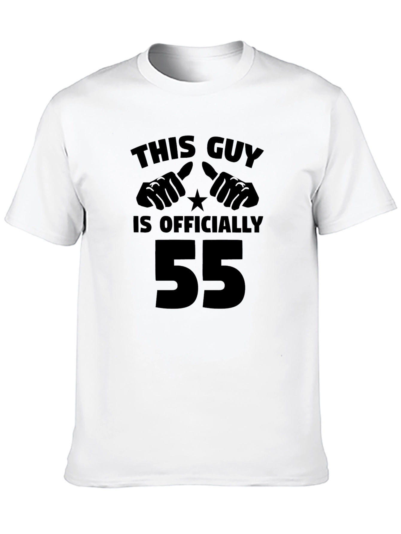 Black This Guy is Officially 55 Black T-Shirt view 10