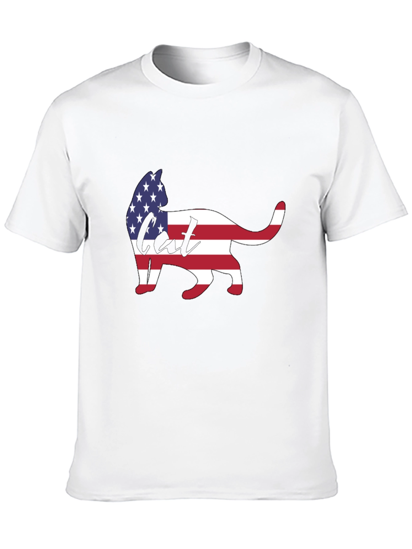 Black Patriotic Cat T-Shirt view 10