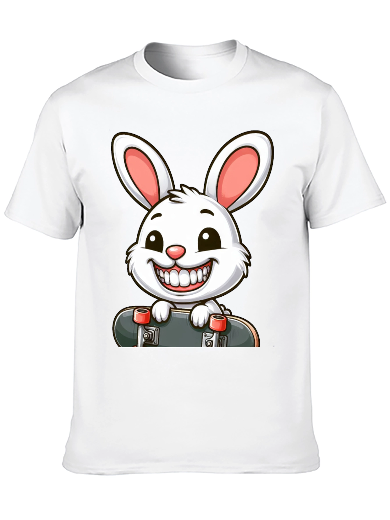 Black Rabbit Skateboard Graphic T-Shirt view 10