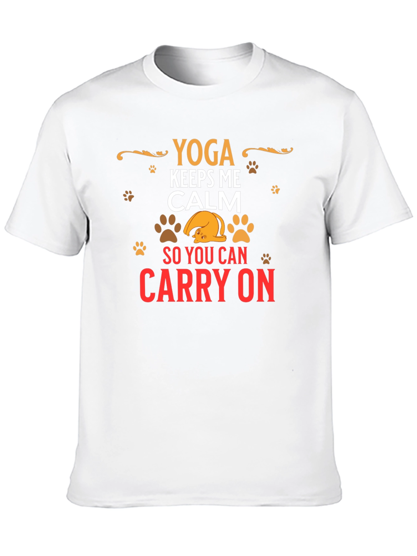 Black Yoga Keeps Me Calm Graphic T-Shirt view 10