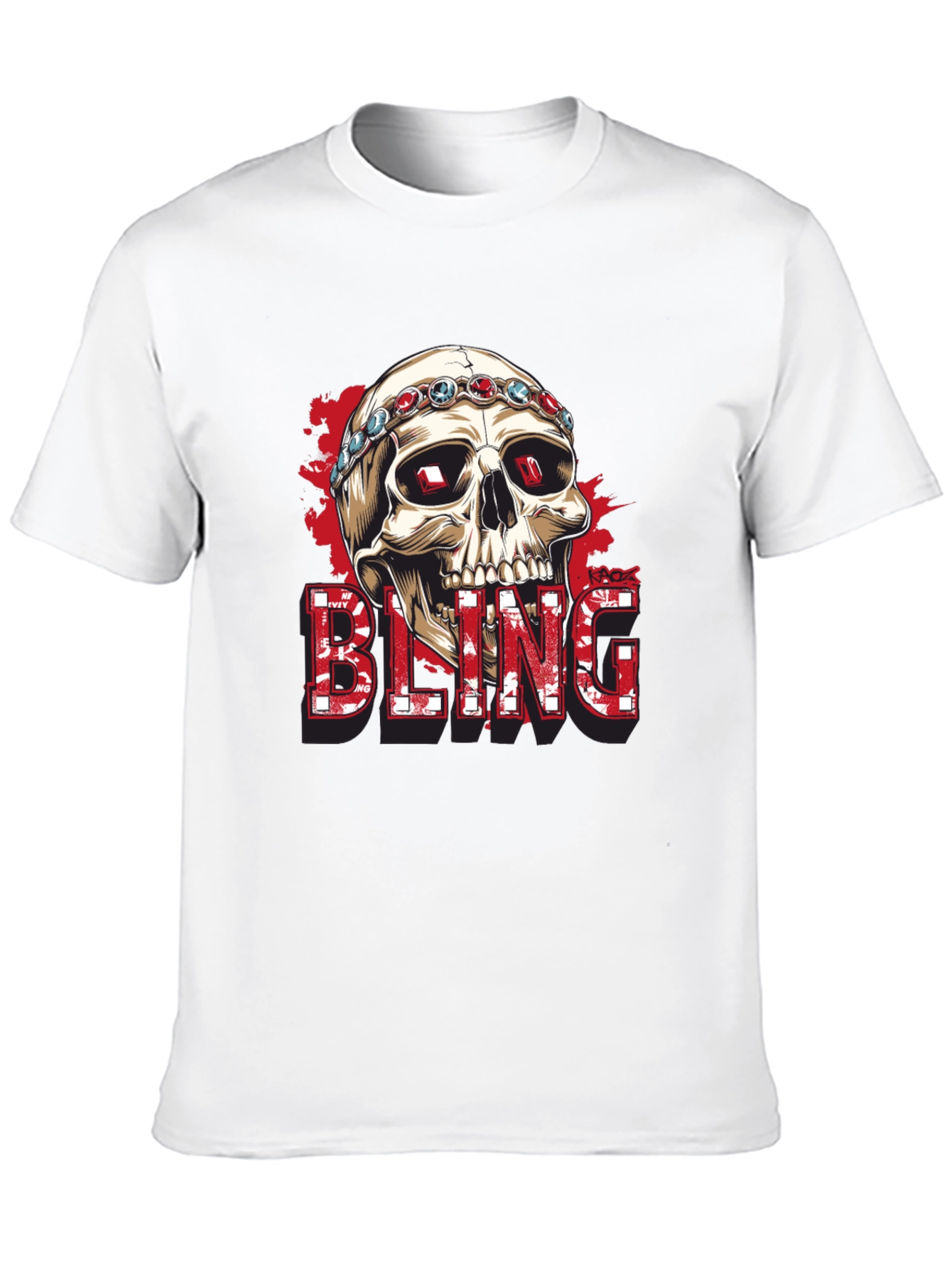 Black Skull Bling Graphic Tee - Mens Fashion view 10