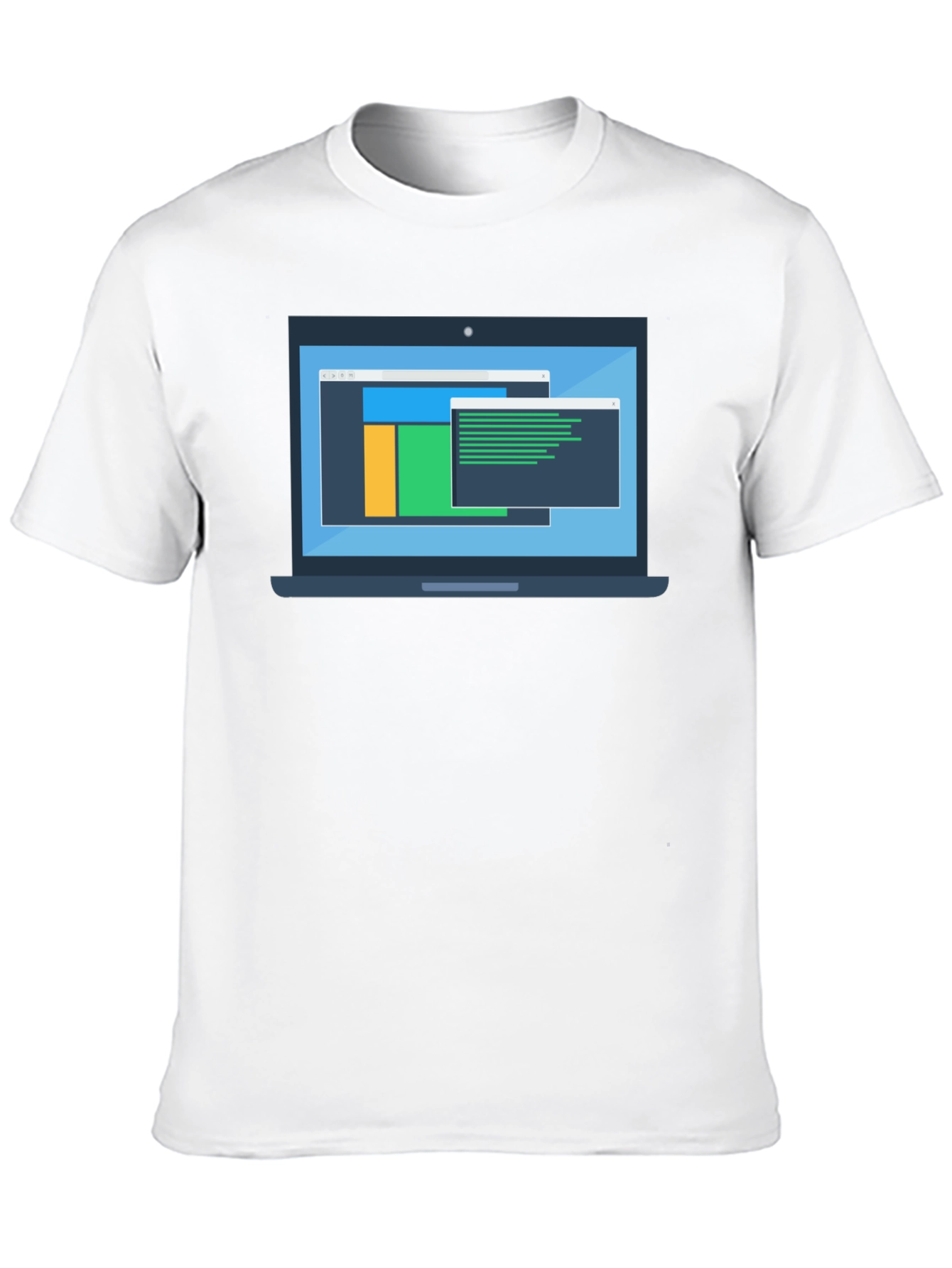 Black Programmer Laptop Graphic T-Shirt view 10