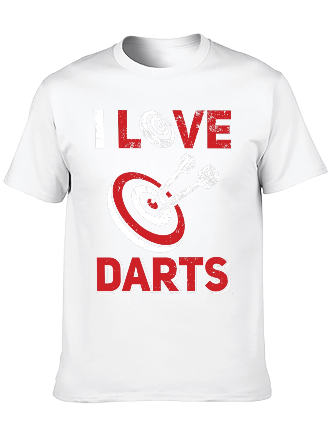 Black I Love Darts Graphic Tee - Black Cotton Casual Shirt view 10