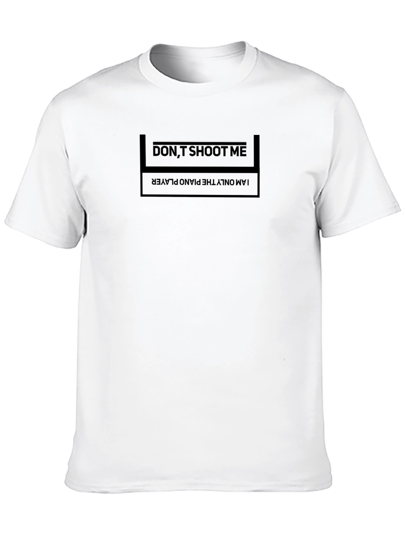 Black Don't Shoot Me Piano Player T-Shirt - Musician Humor Tee view 10
