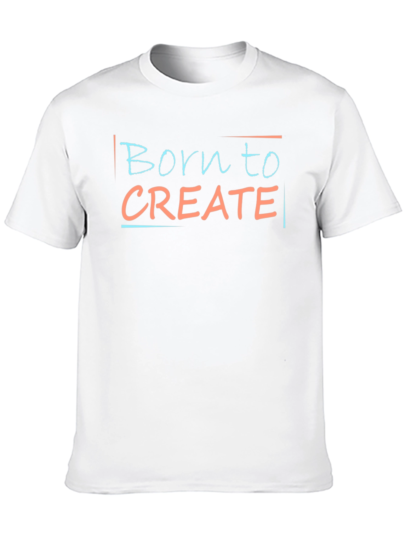Black Born to Create Graphic Tee - Stylish Crew Neck T-Shirt view 10