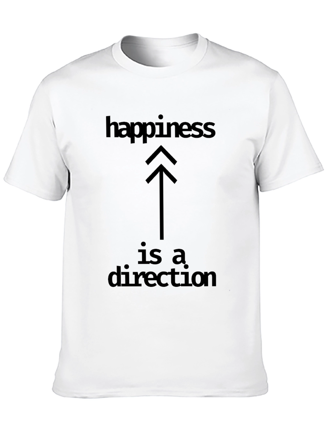 Black Happiness Direction Black Graphic Tee view 10