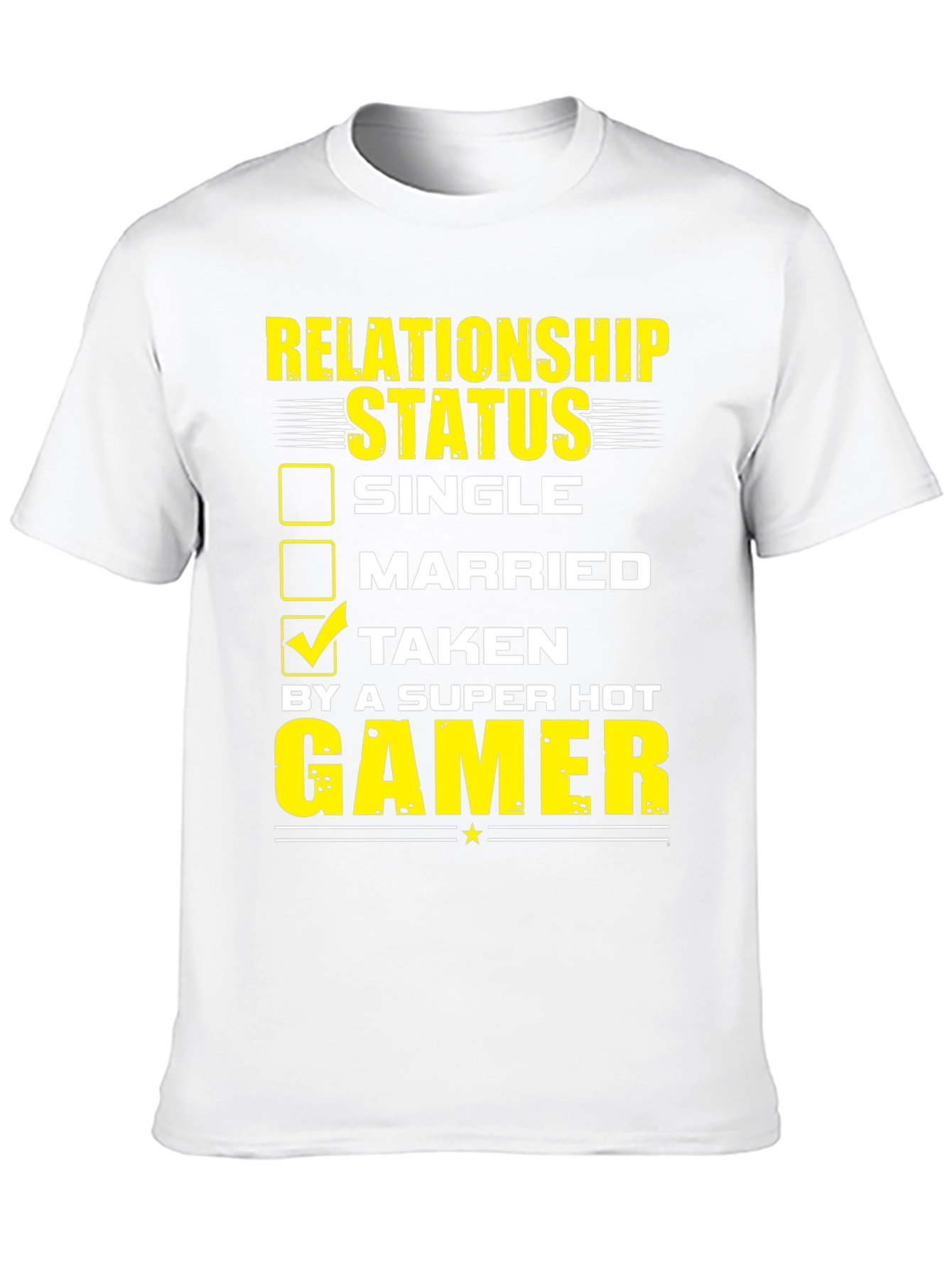 Black Relationship Status: Taken by a Super Hot Gamer T-Shirt view 10