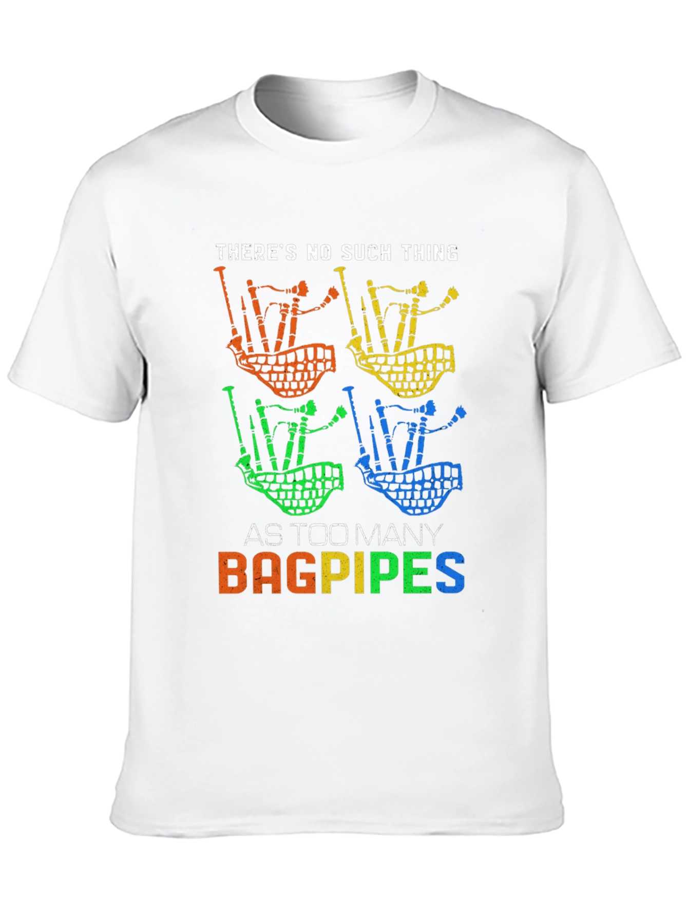 Black Bagpipes Graphic Tee - Too Many Bagpipes view 10