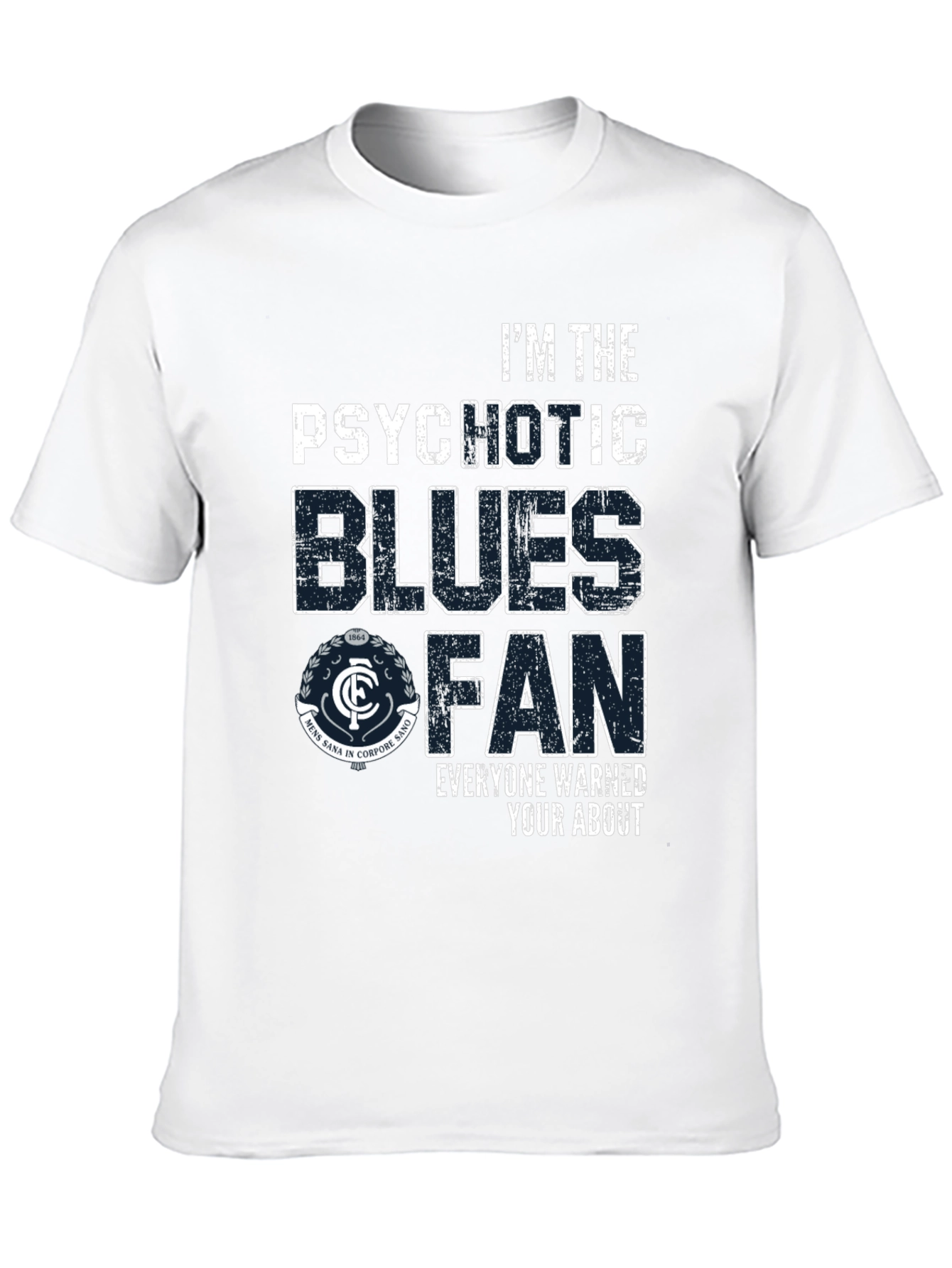 Black Psychotic Blues Fan T-Shirt - Carlton Football Club view 10