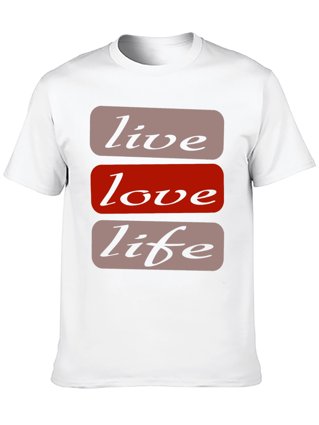 Black Live Love Life Graphic T-Shirt - Casual Black Tee view 10