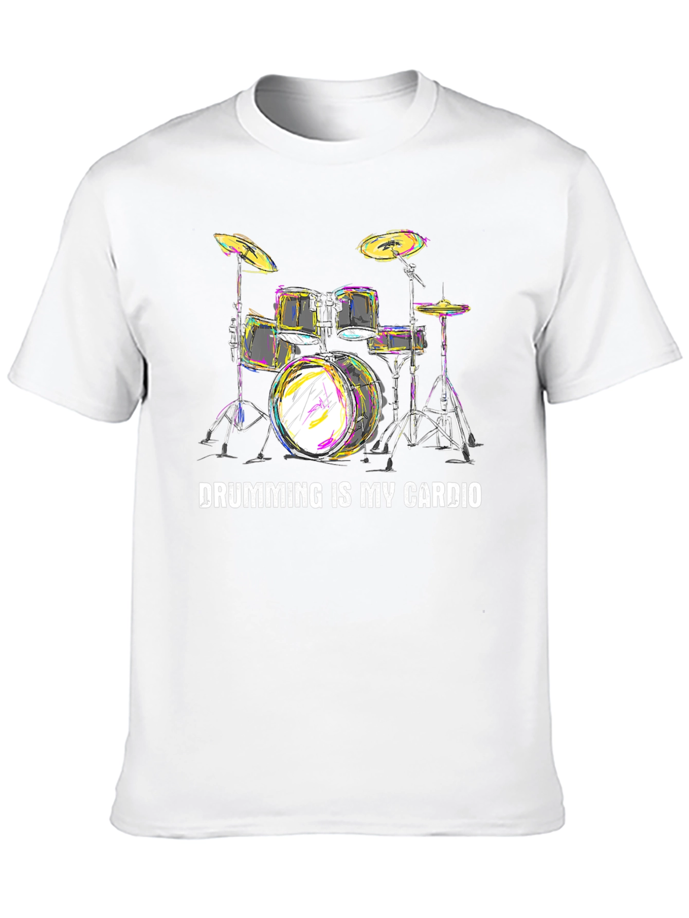 Black Drumming is My Cardio Black T-Shirt view 10