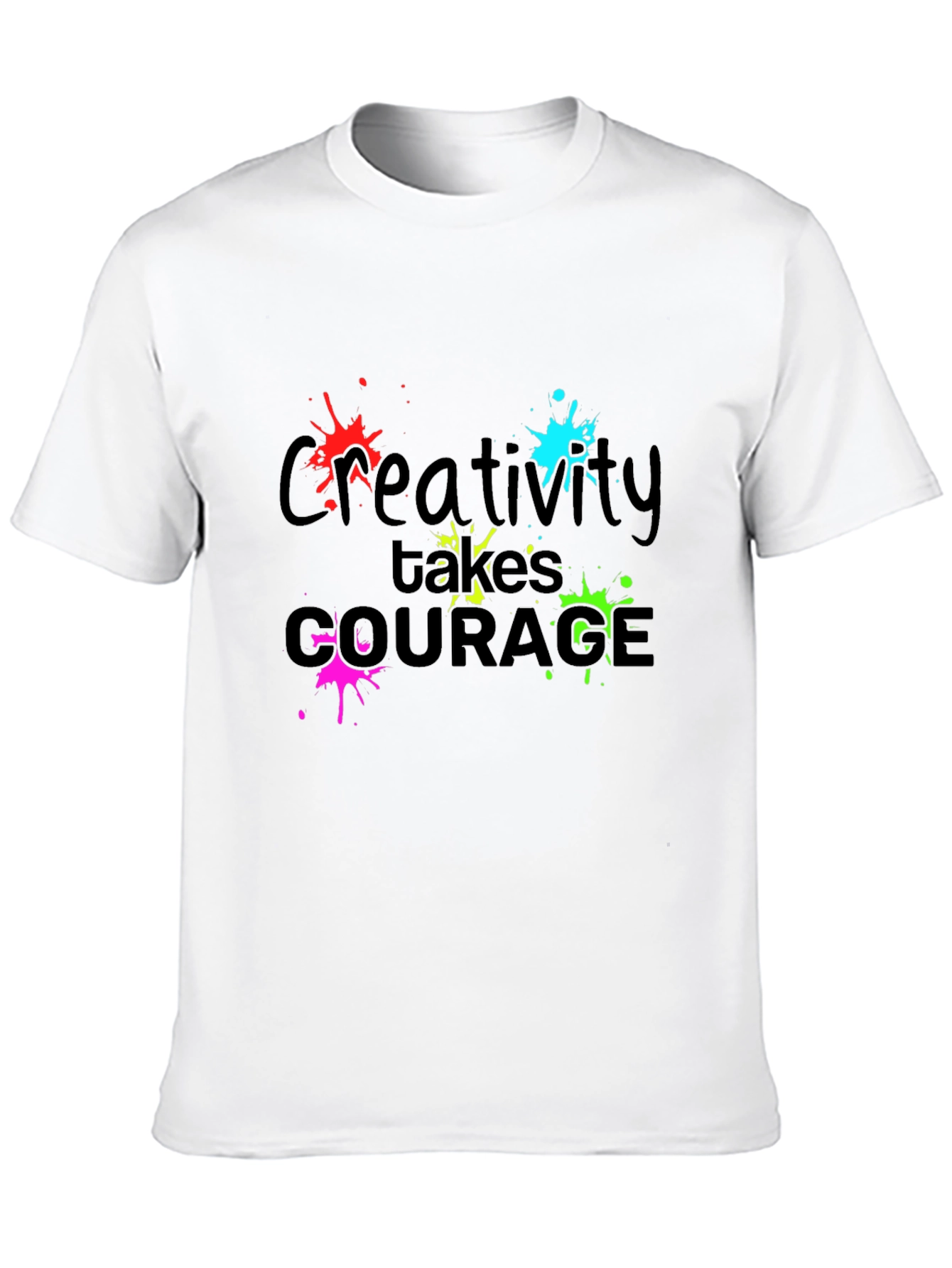 Black Creative Courage T-Shirt - Bold Design view 10