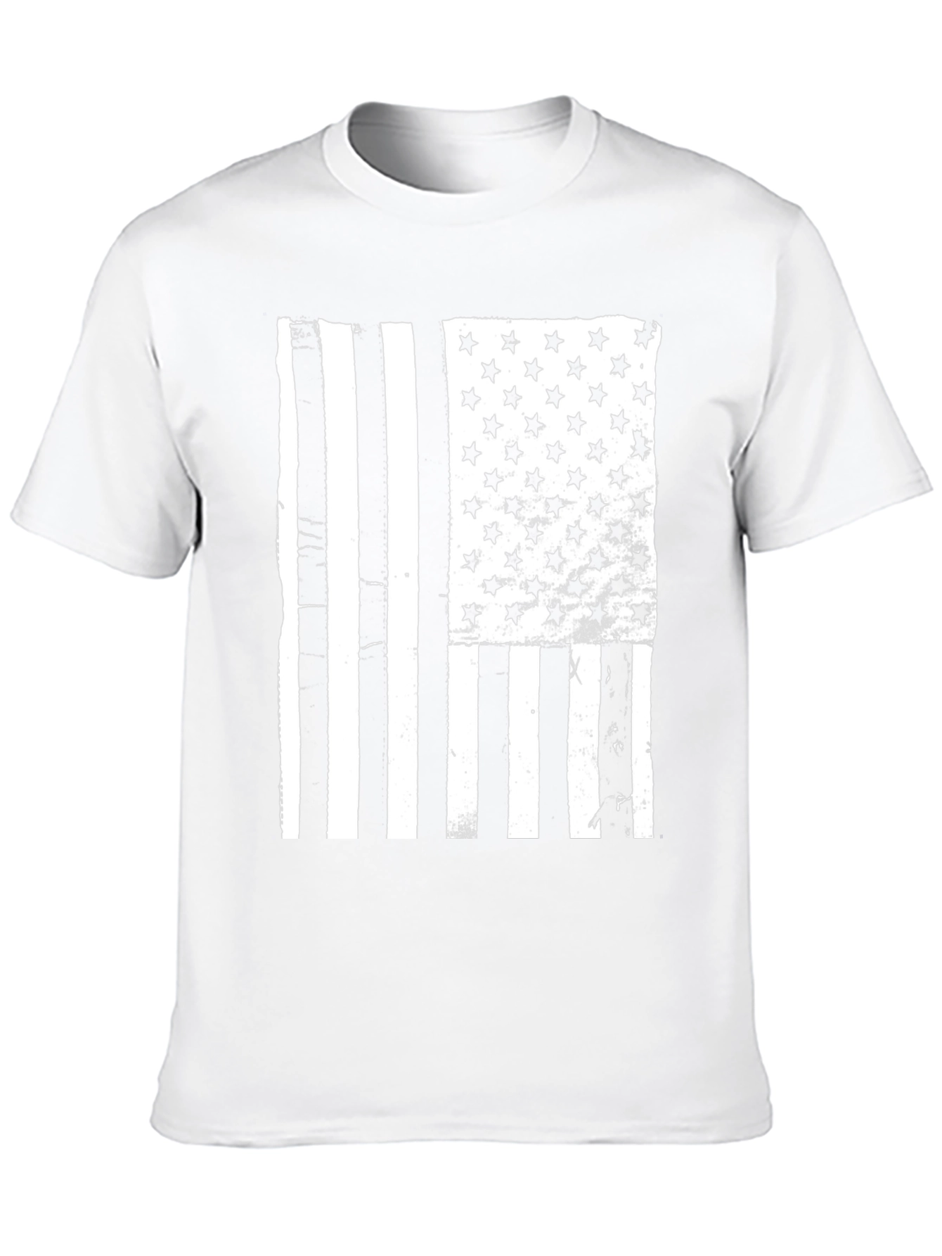 Black Distressed American Flag Graphic Tee view 10