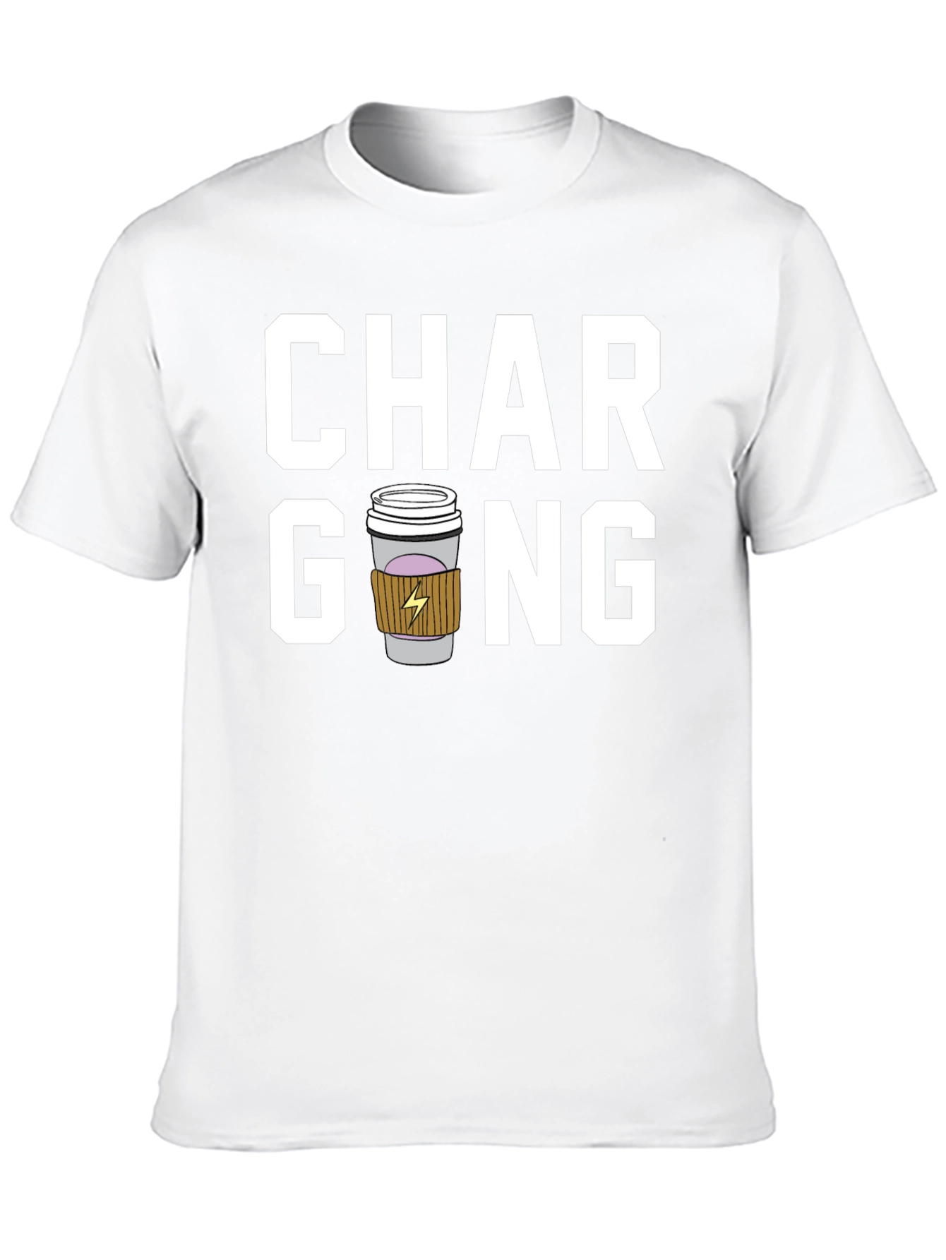 Black Charging Coffee Graphic T-Shirt view 10